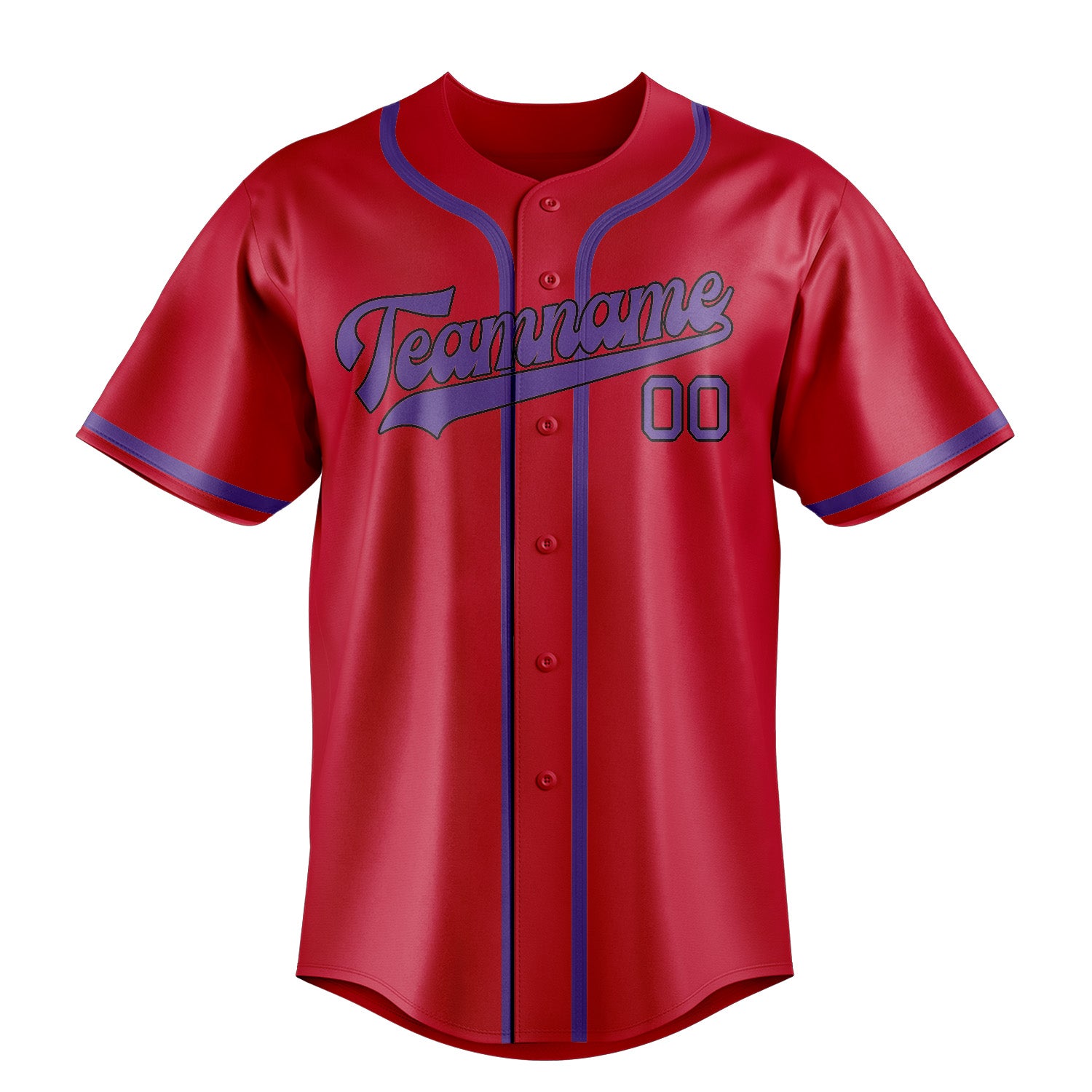 Custom Red Light Purple Baseball Jersey