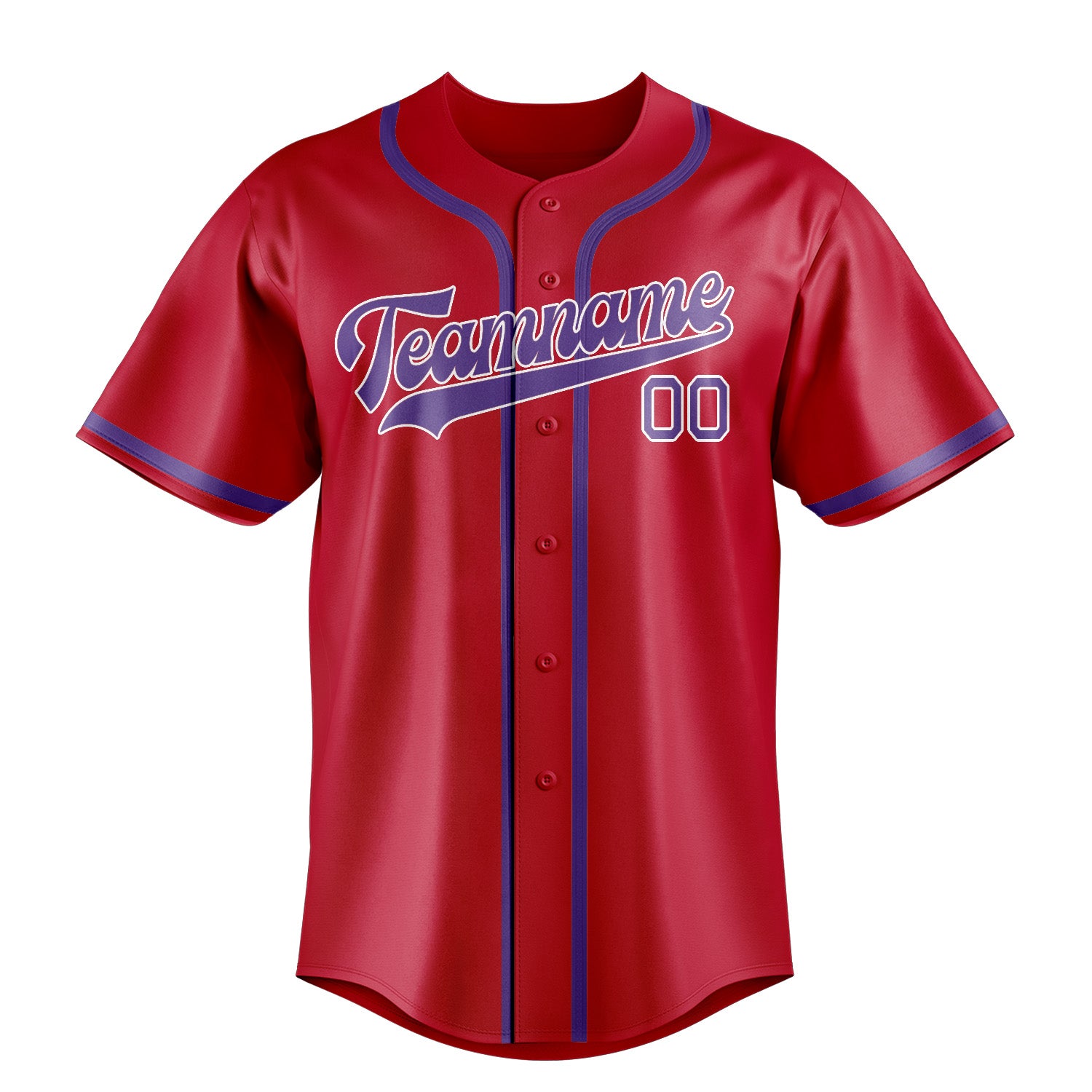 Custom Red Light Purple Baseball Jersey