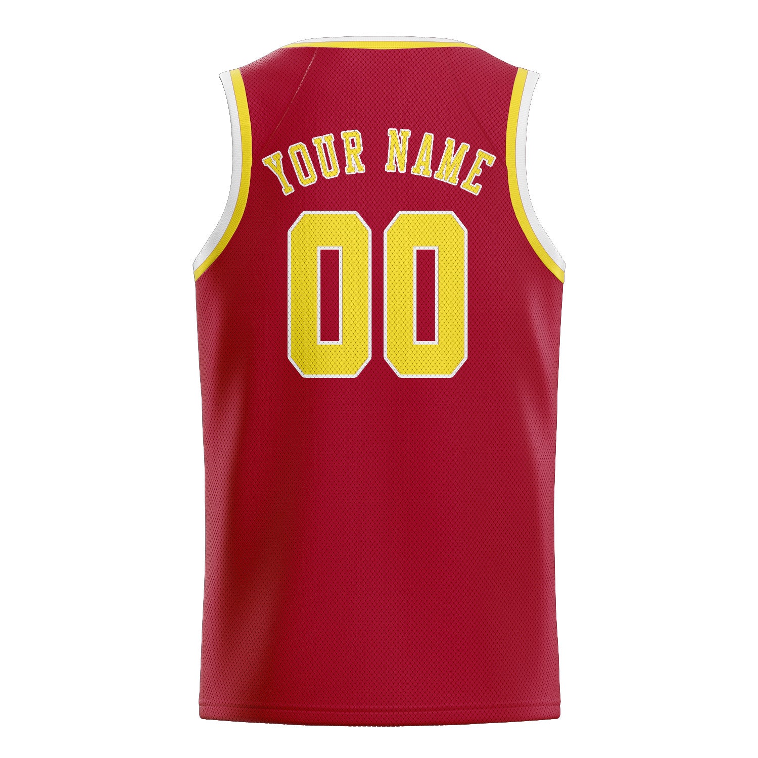 Custom Red Light Yellow Basketball Jersey