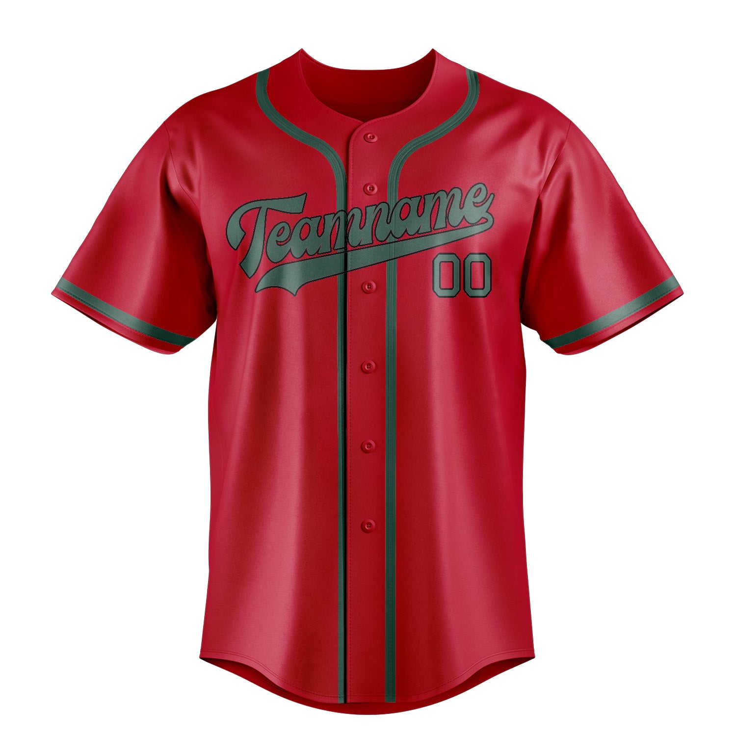 Custom Red Blue Green Baseball Jersey