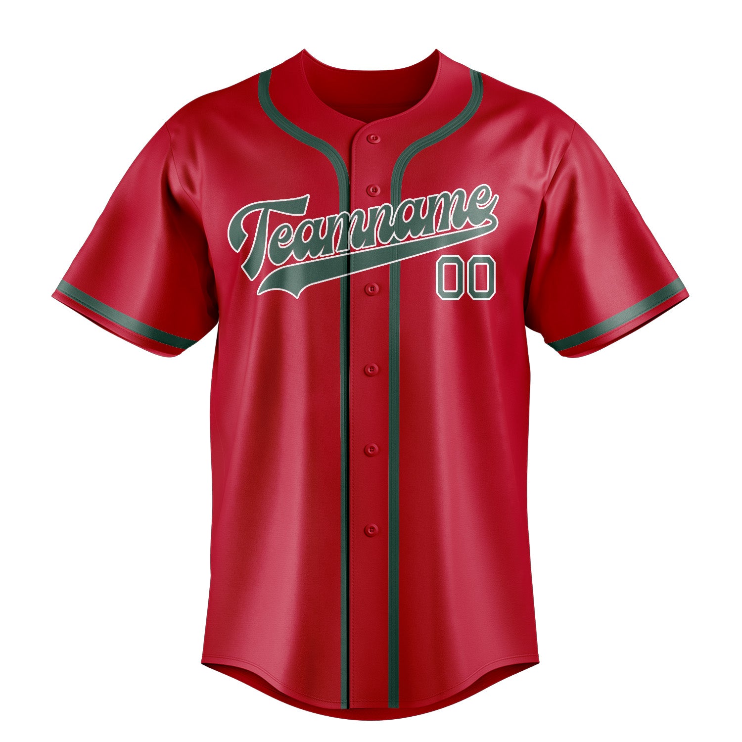 Custom Red Blue Green Baseball Jersey