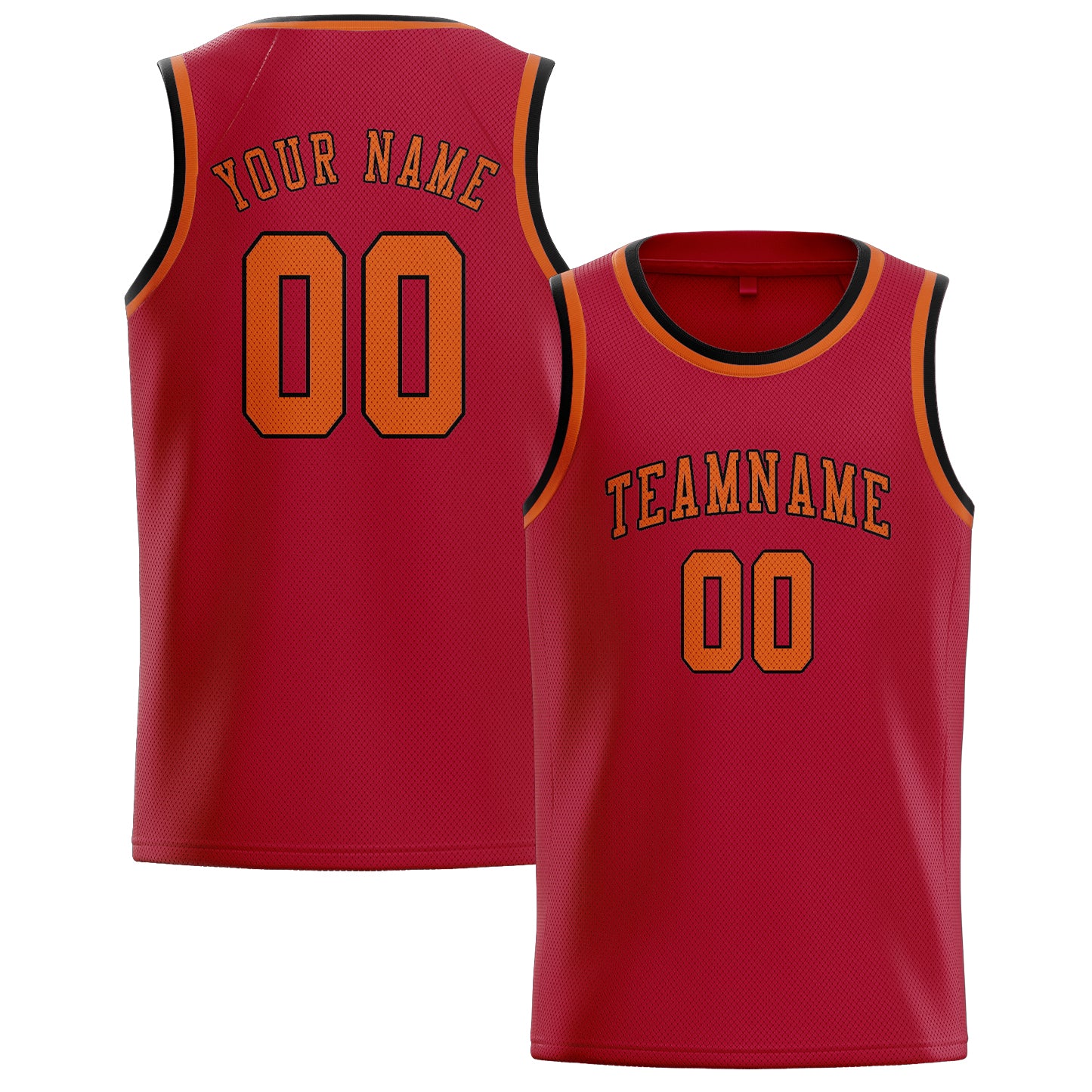 Custom Red Orange Basketball Jersey