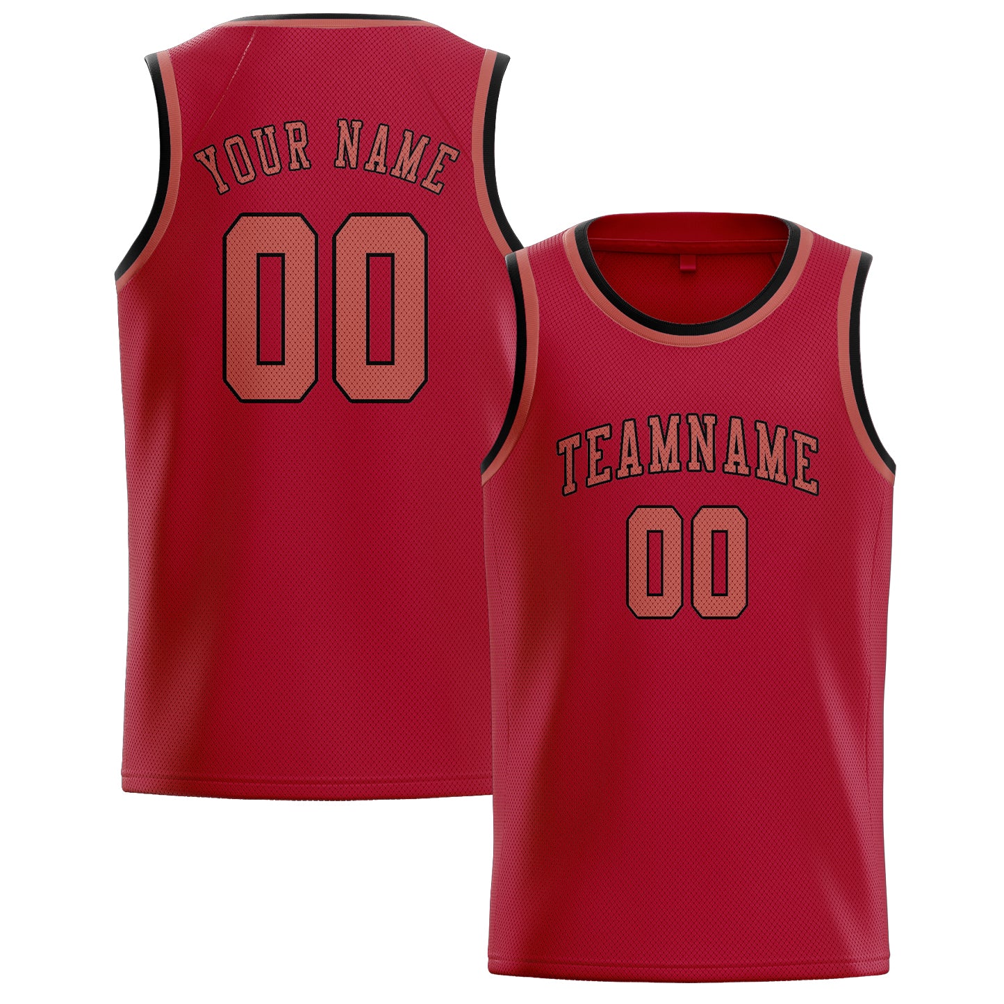 Custom Red Copper Rose Basketball Jersey