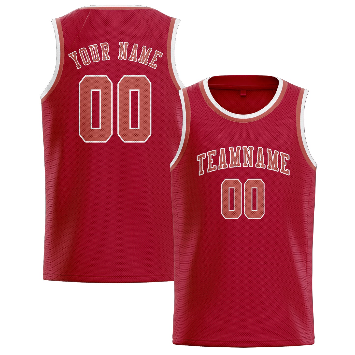 Custom Red Copper Rose Basketball Jersey
