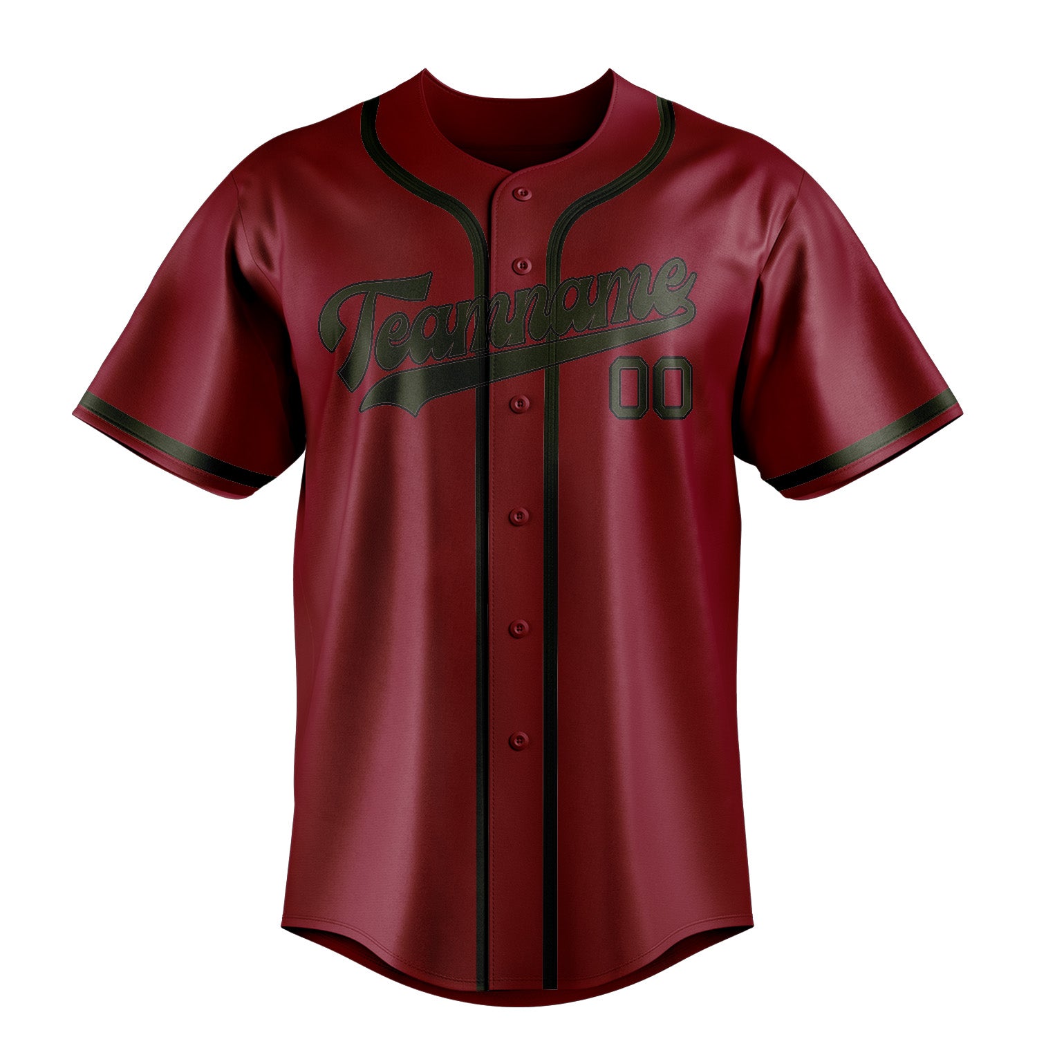 Custom Crimson Red Olive Baseball Jersey