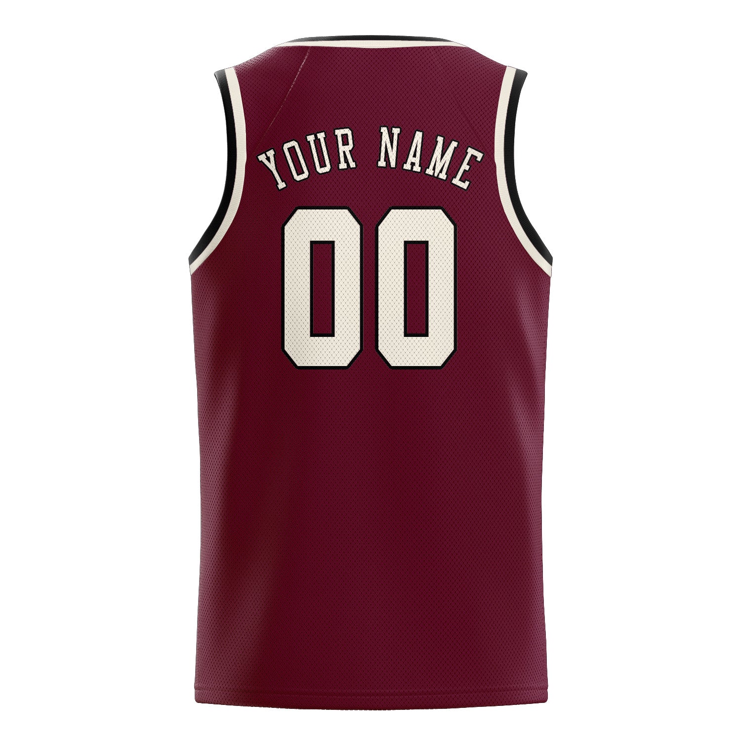 Custom Crimson Red Cream Basketball Jersey