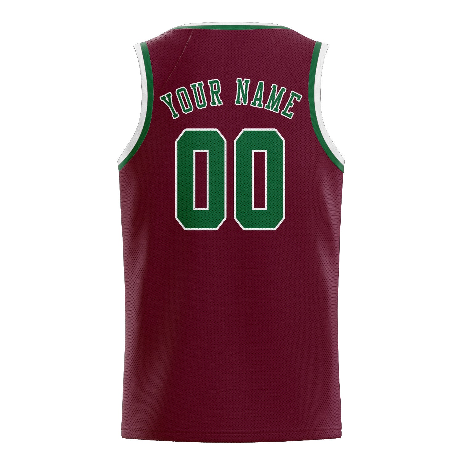 Custom Crimson Red Green Basketball Jersey