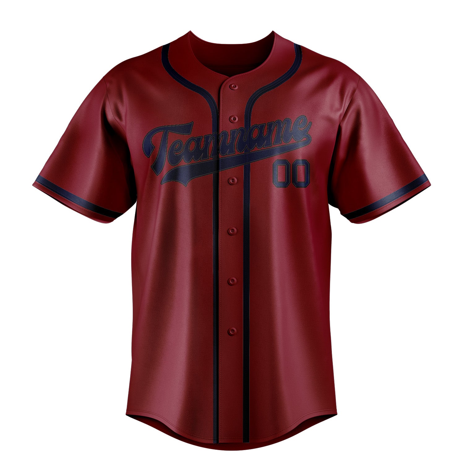 Custom Crimson Red Blue Baseball Jersey