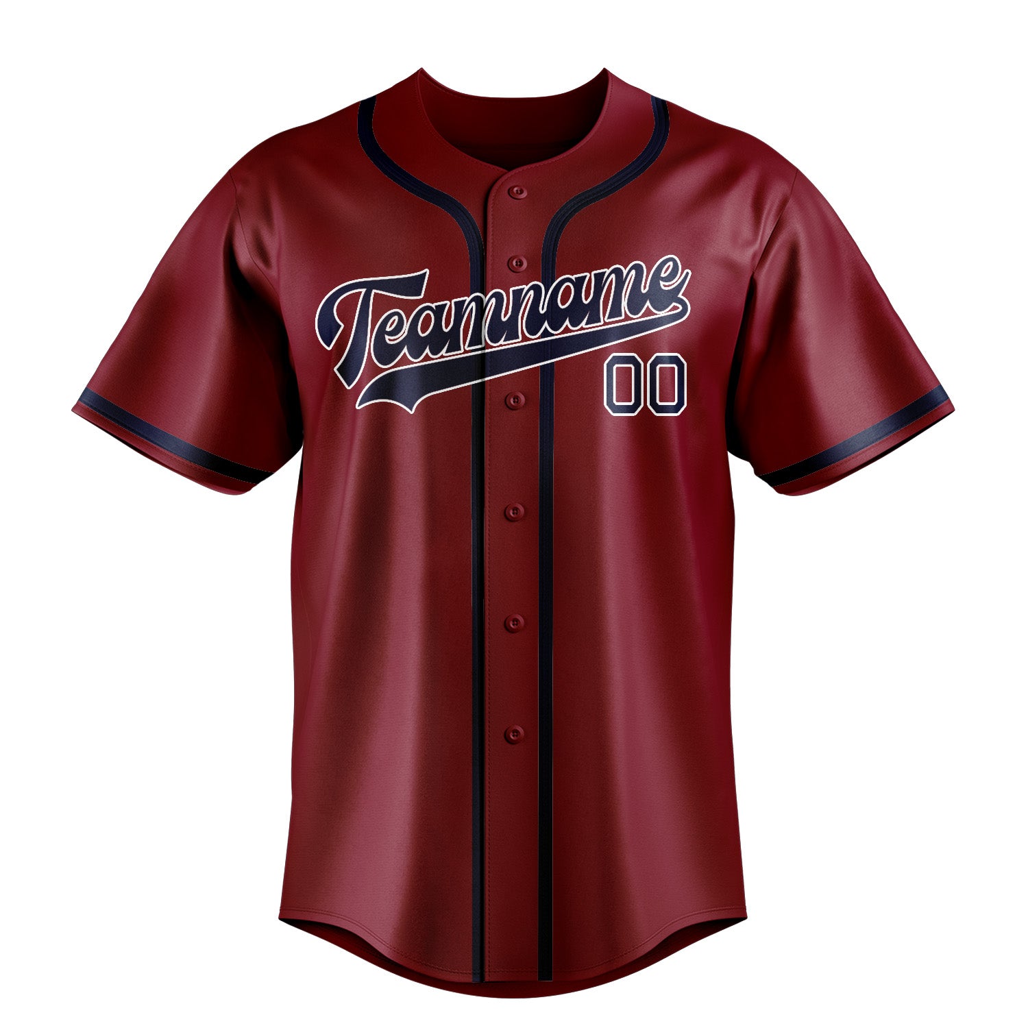 Custom Crimson Red Blue Baseball Jersey