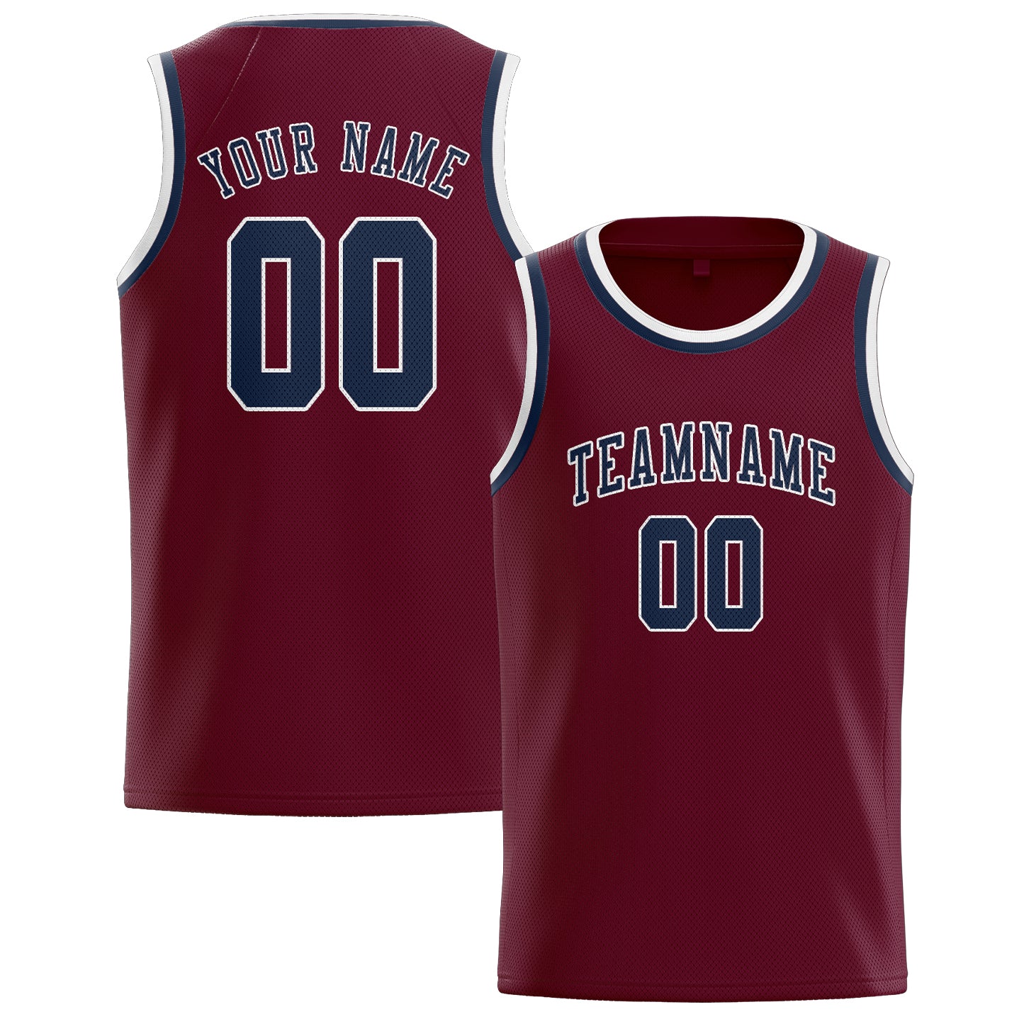 Custom Crimson Red Blue Basketball Jersey