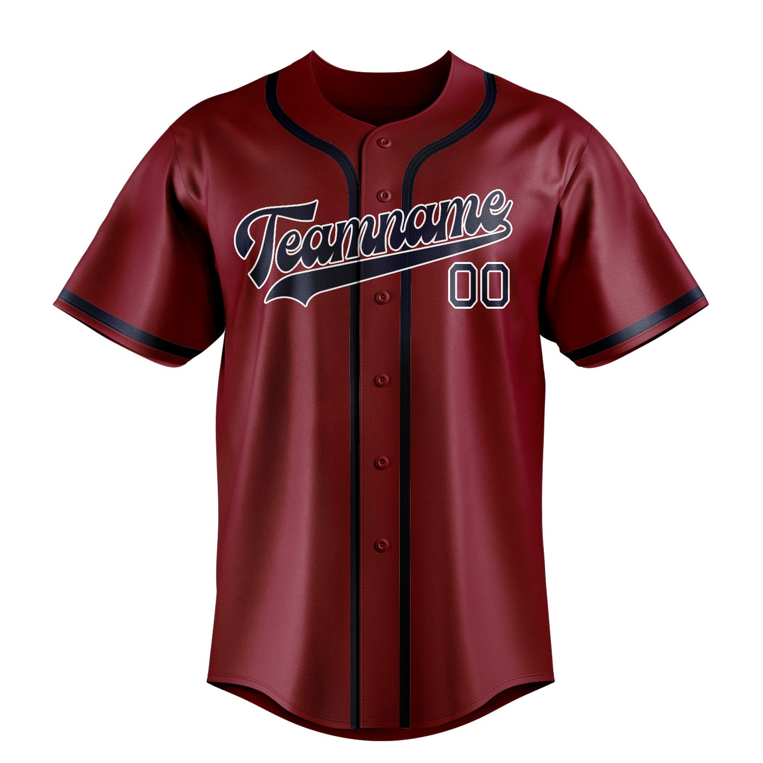Custom Crimson Red Navy Baseball Jersey