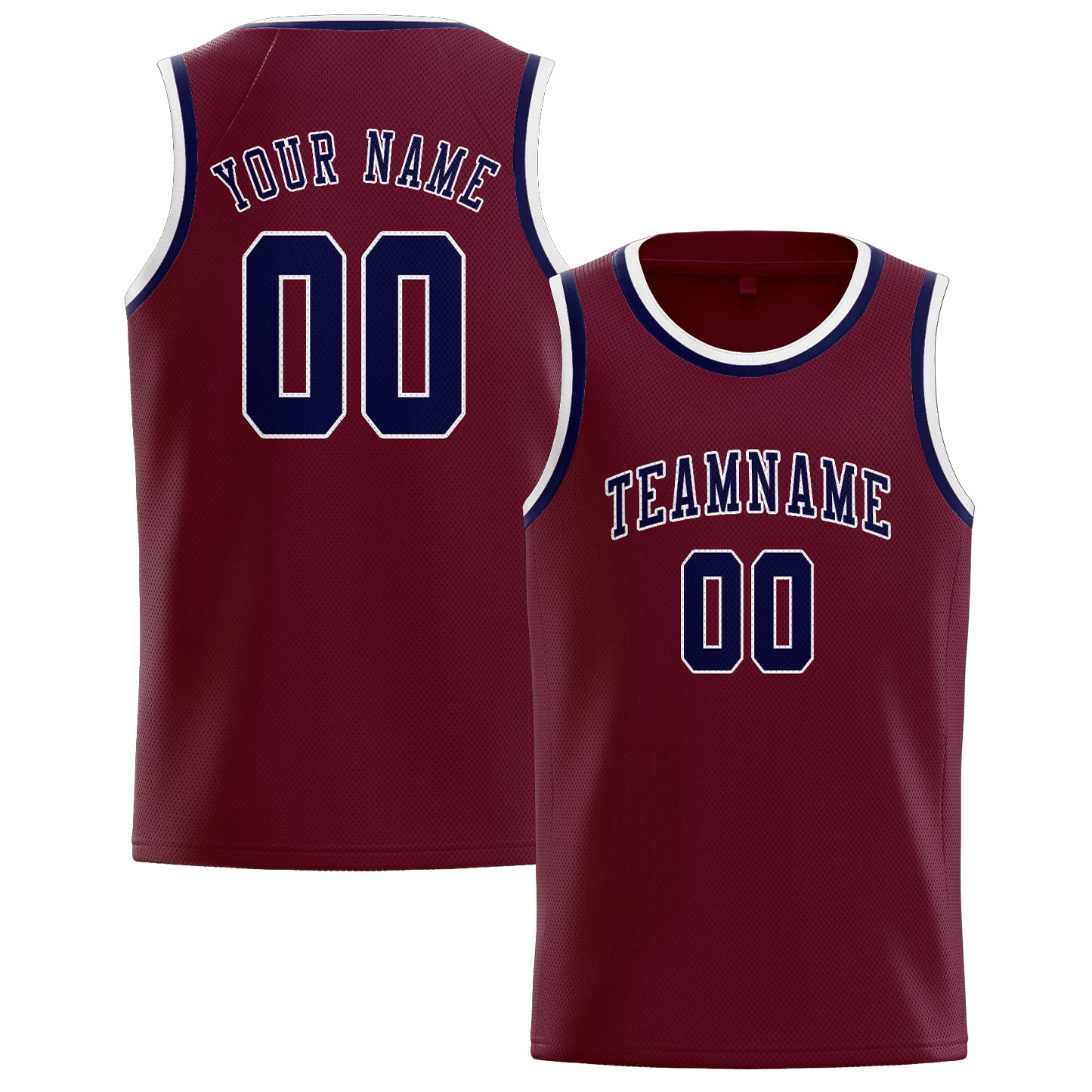 Custom Crimson Red Navy Basketball Jersey