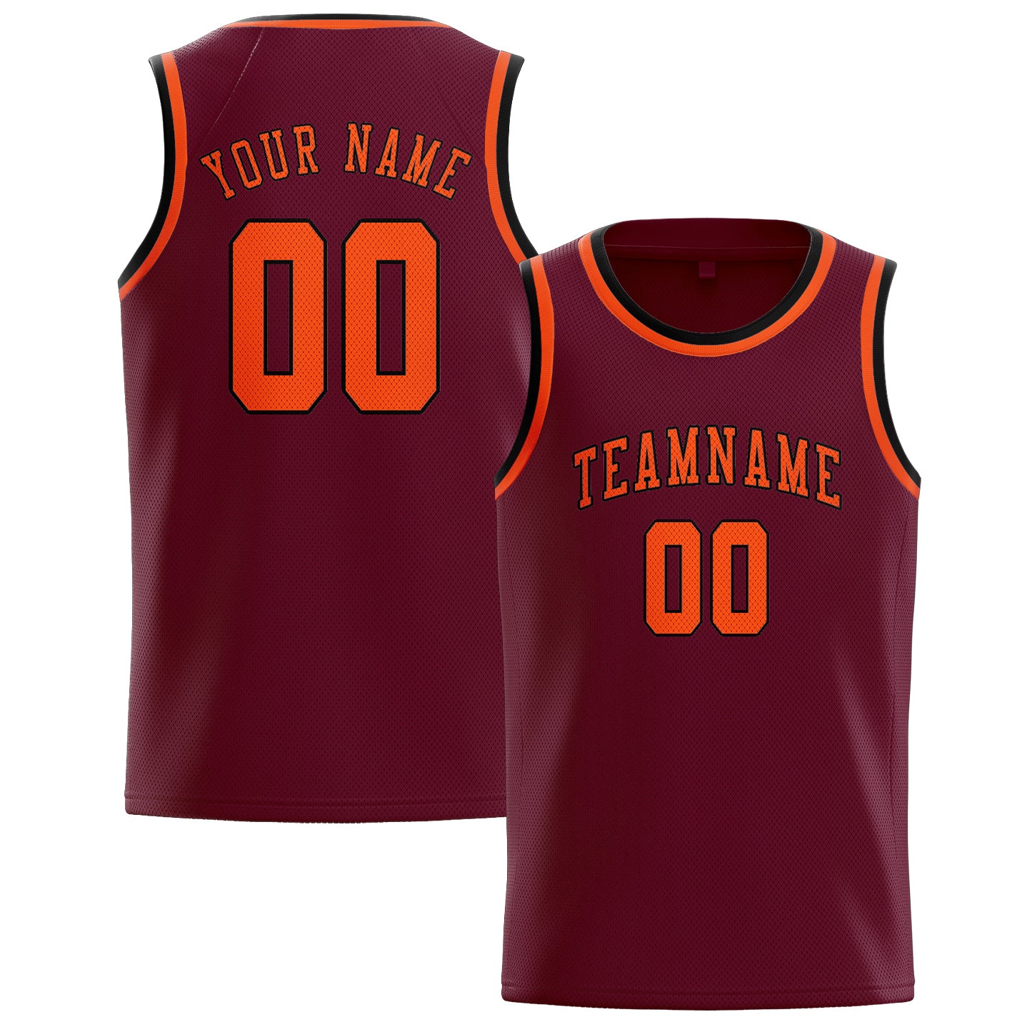 Custom Crimson Red Orange Red Basketball Jersey