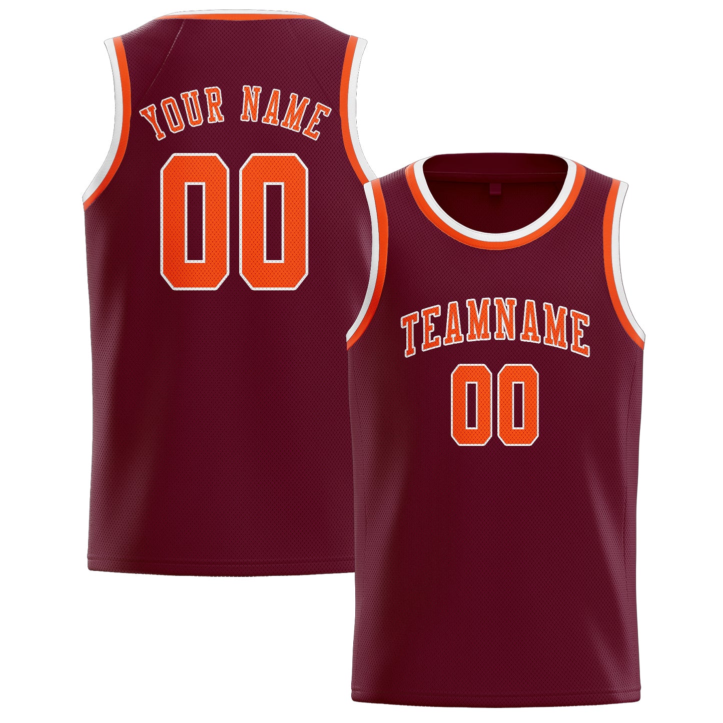 Custom Crimson Red Orange Red Basketball Jersey
