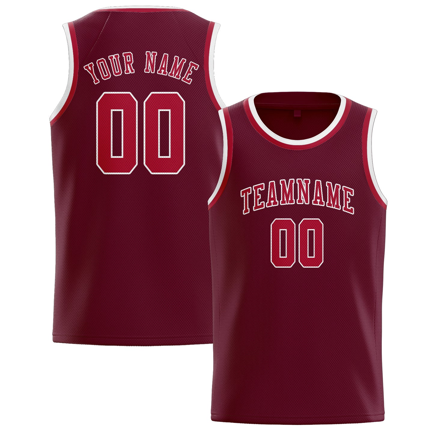 Custom Crimson Red Red Basketball Jersey