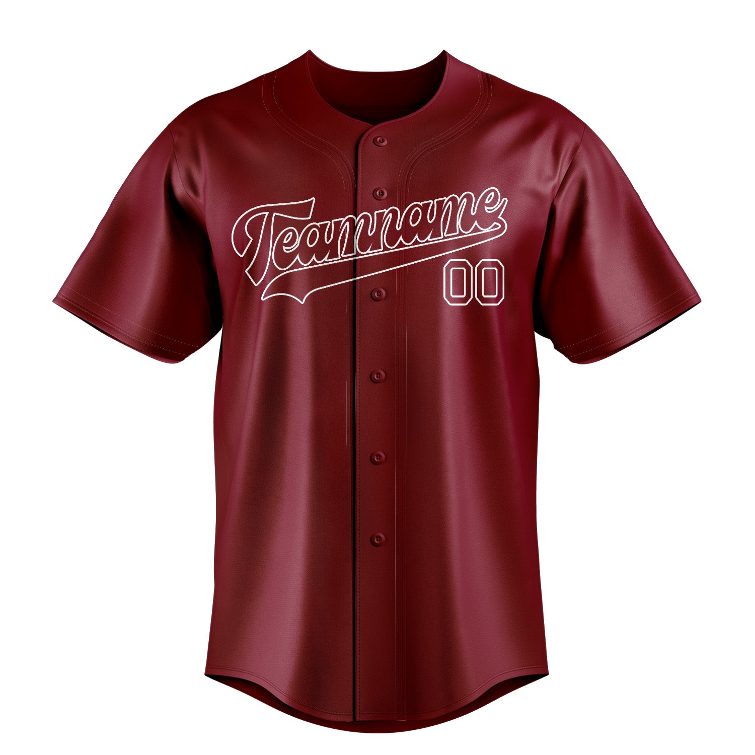 Custom Crimson Red White Baseball Jersey