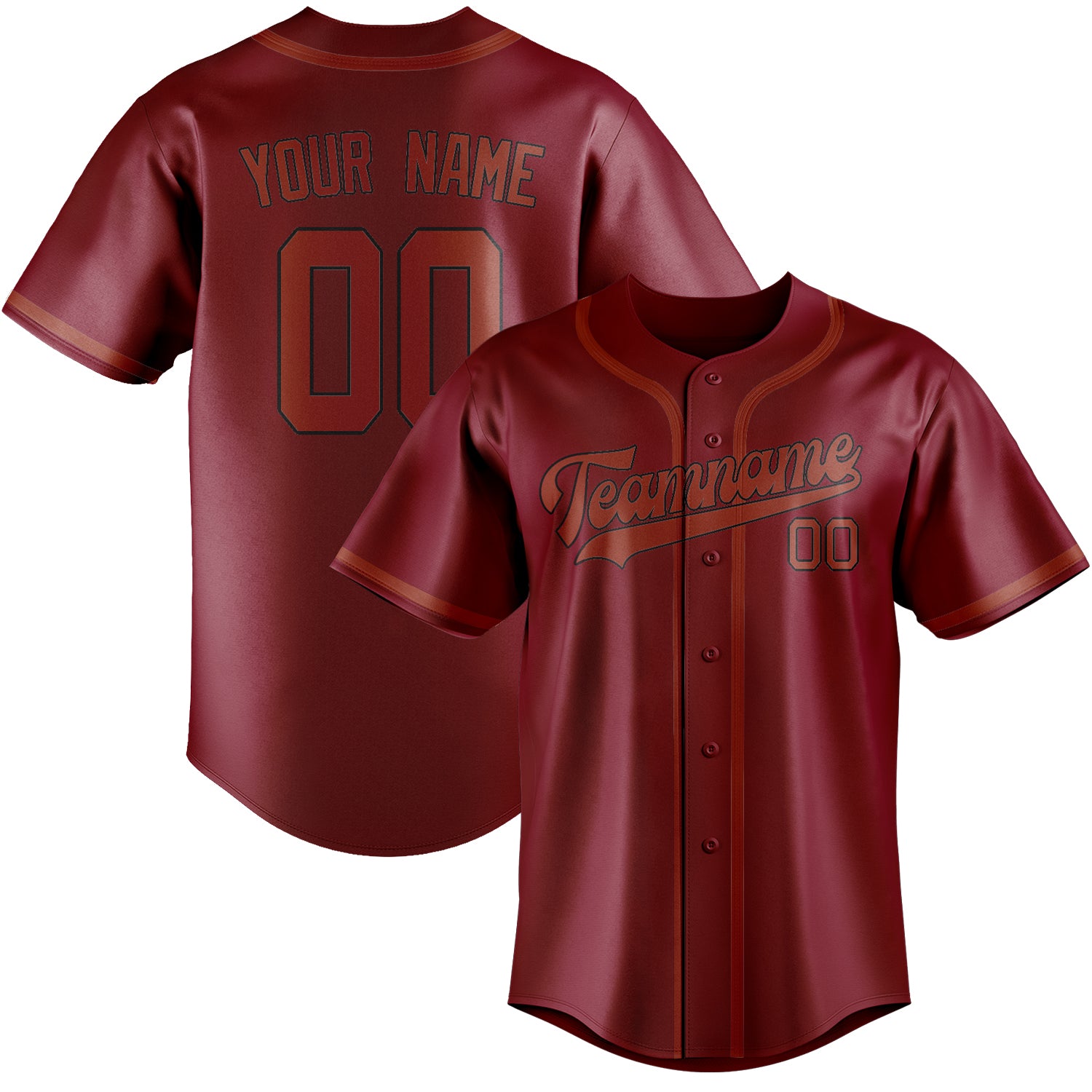 Custom Crimson Red Coral Red Baseball Jersey