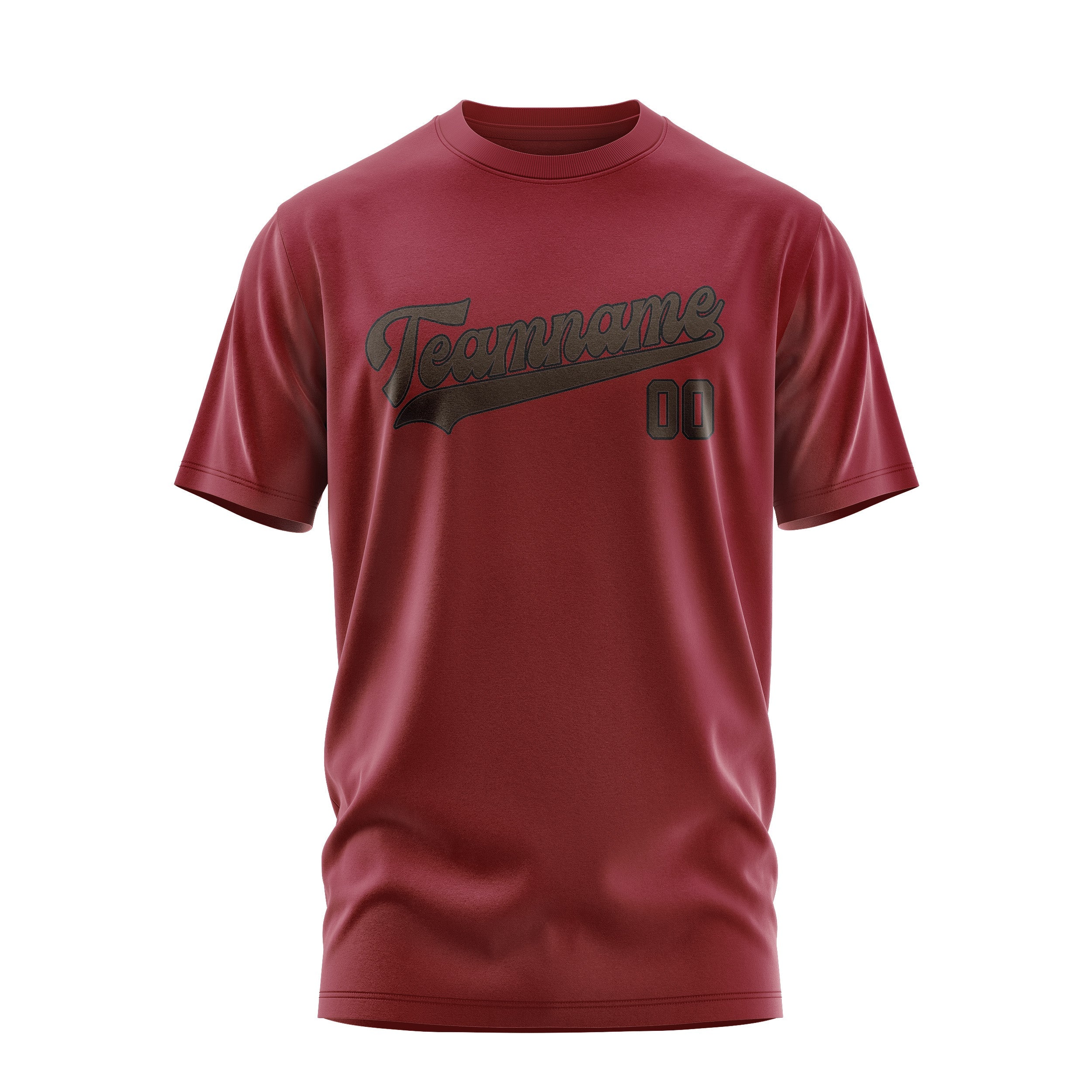 Custom Crimson Red Brown T-Shirt