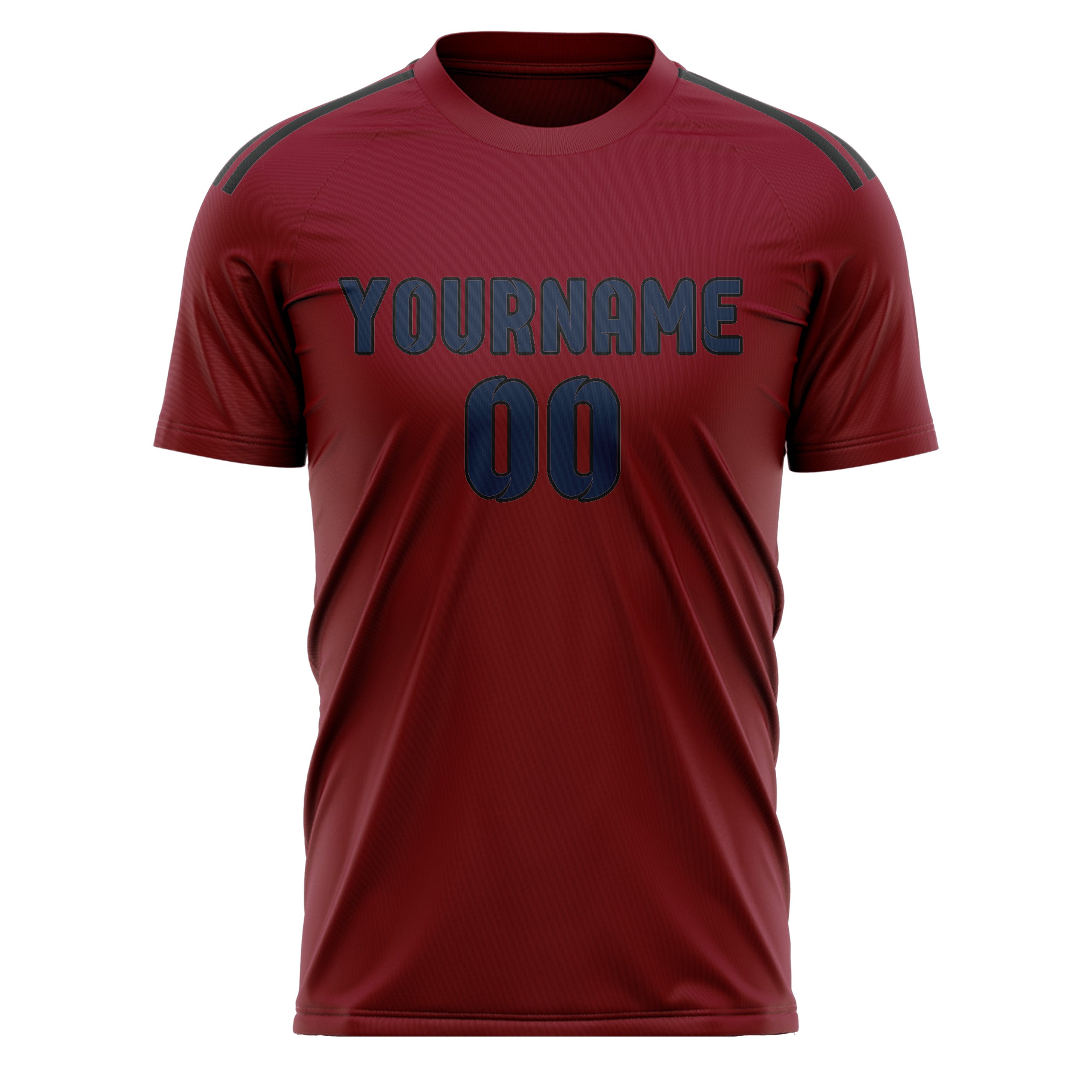 Custom Crimson Red Blue Soccer Jersey