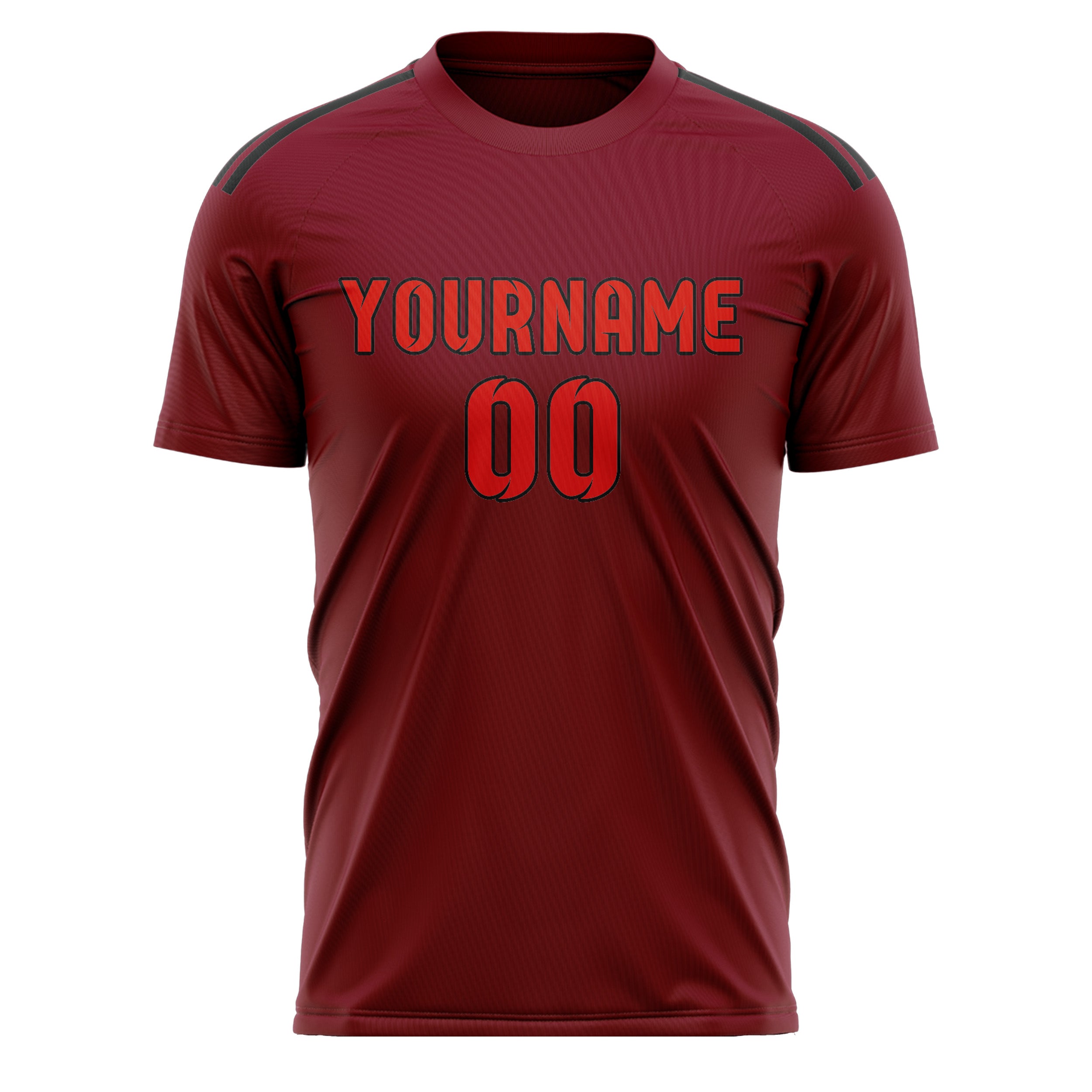 Custom Crimson Red Orange Red Soccer Jersey