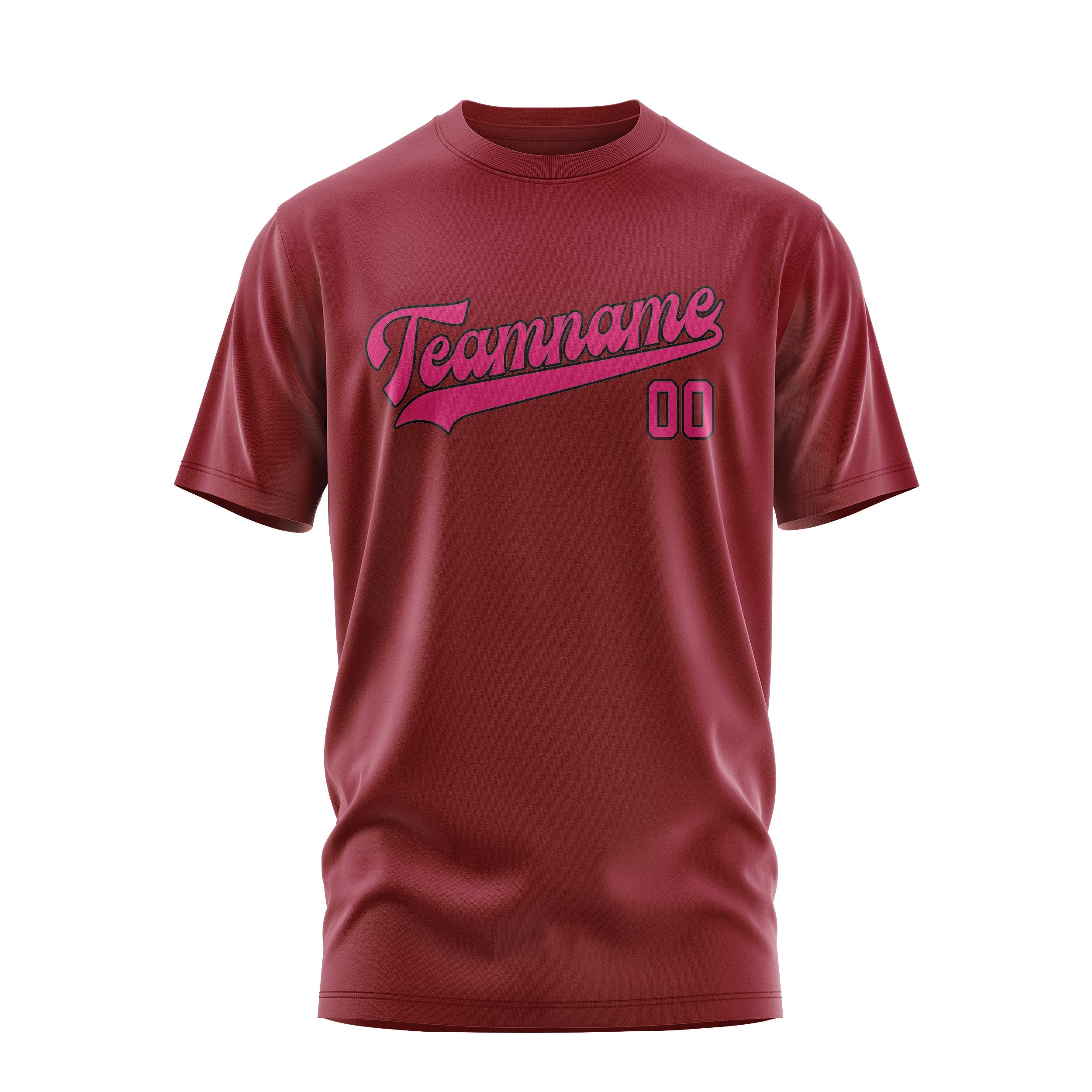 Custom Crimson Red Pink T-Shirt