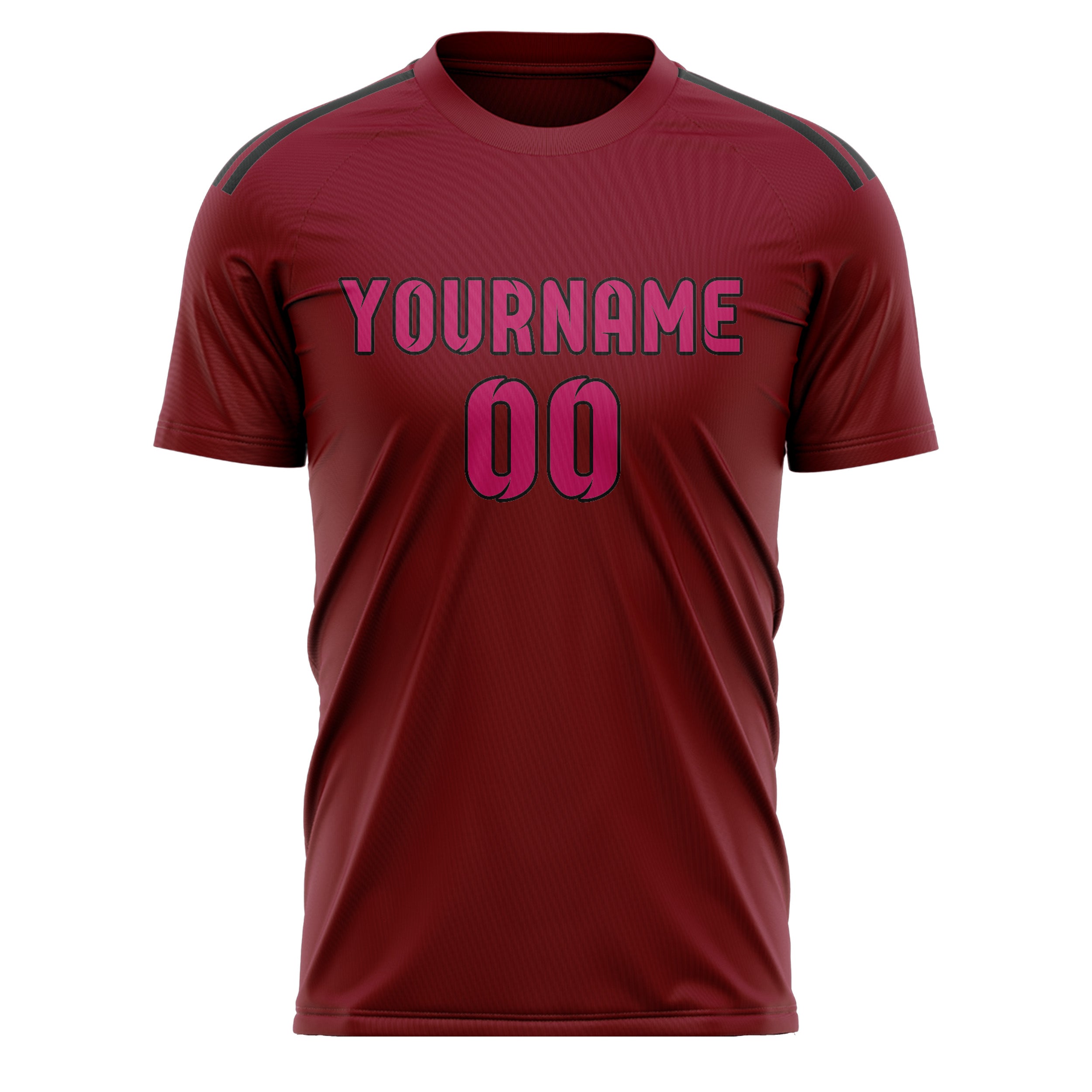 Custom Crimson Red Pink Soccer Jersey