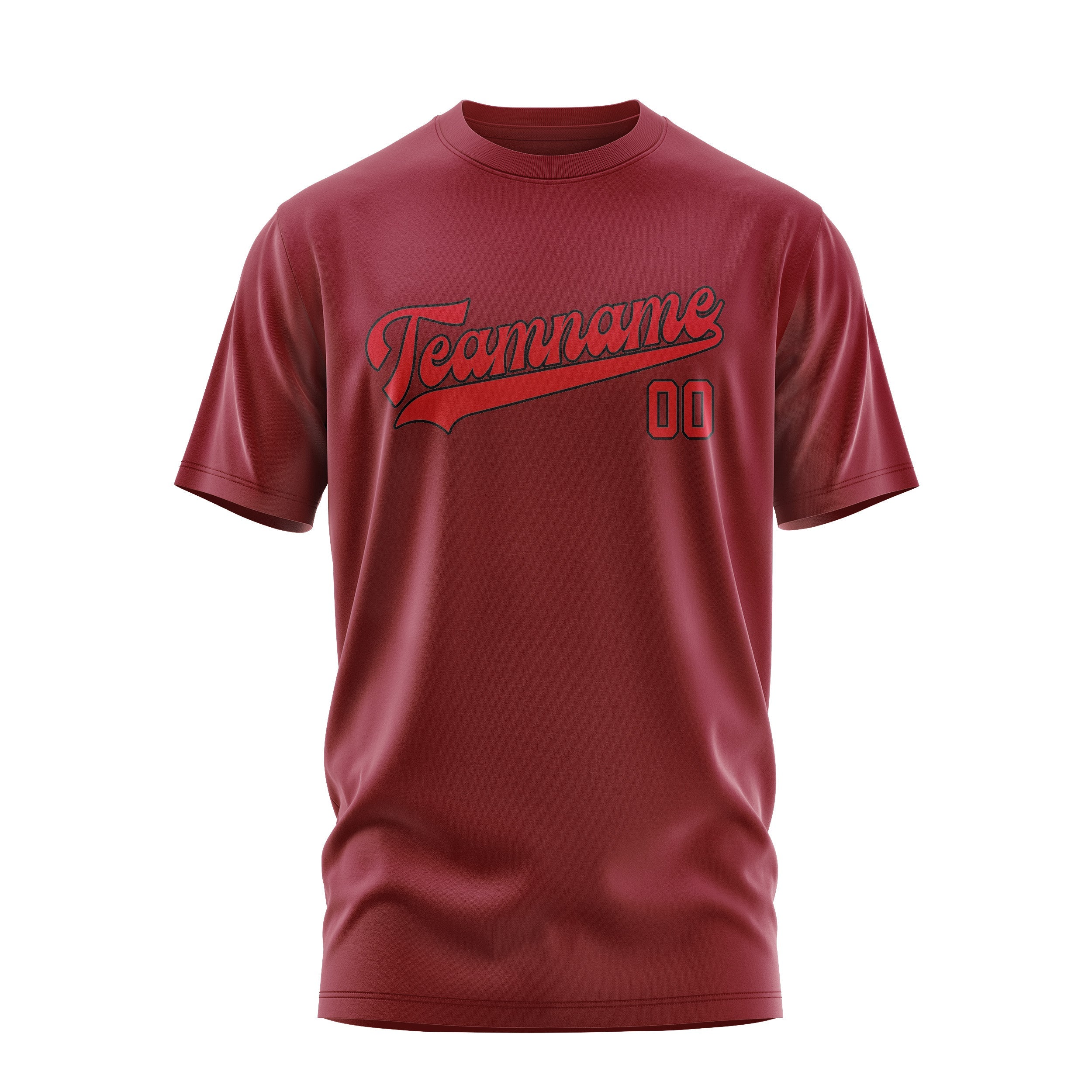 Custom Crimson Red Red T-Shirt