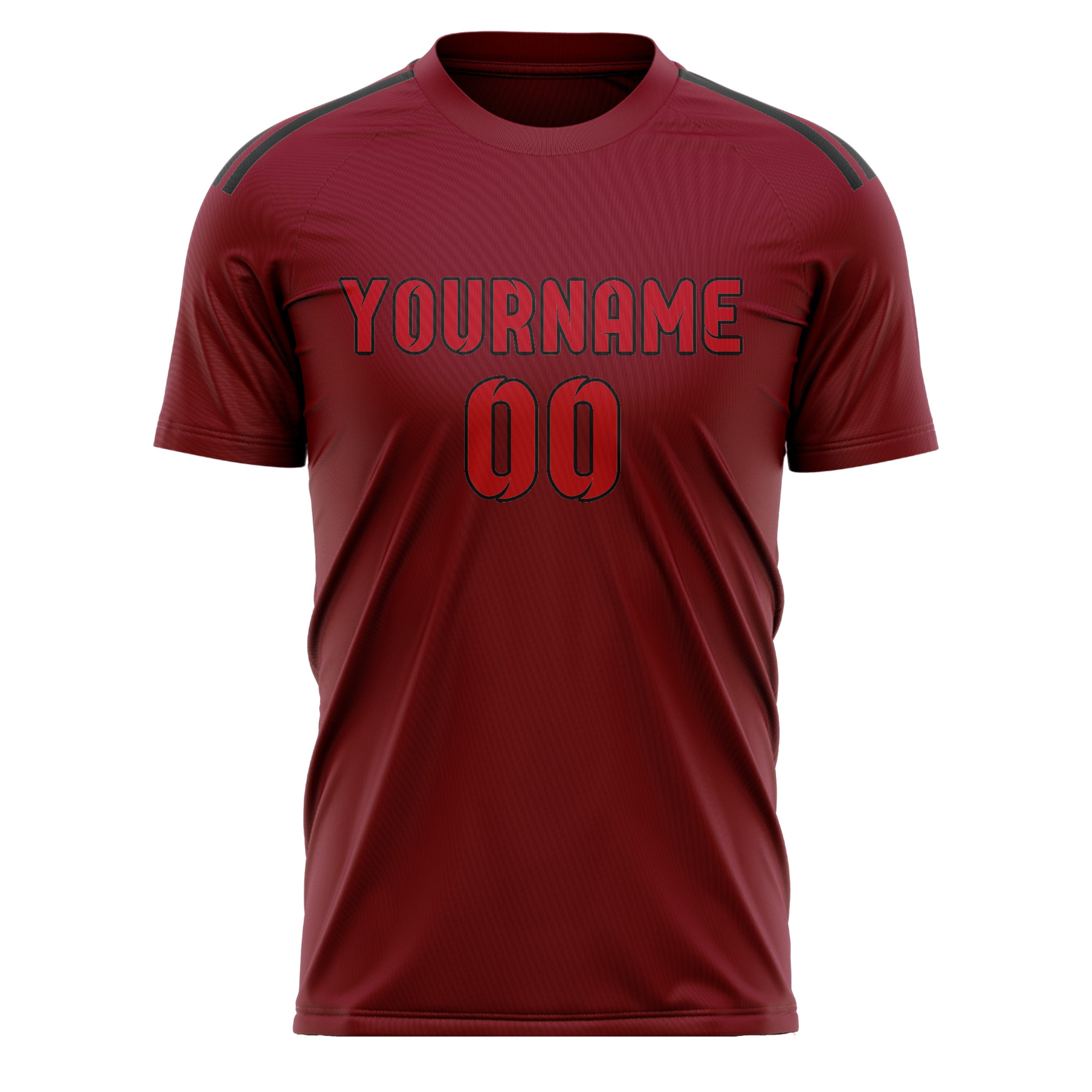 Custom Crimson Red Red Soccer Jersey