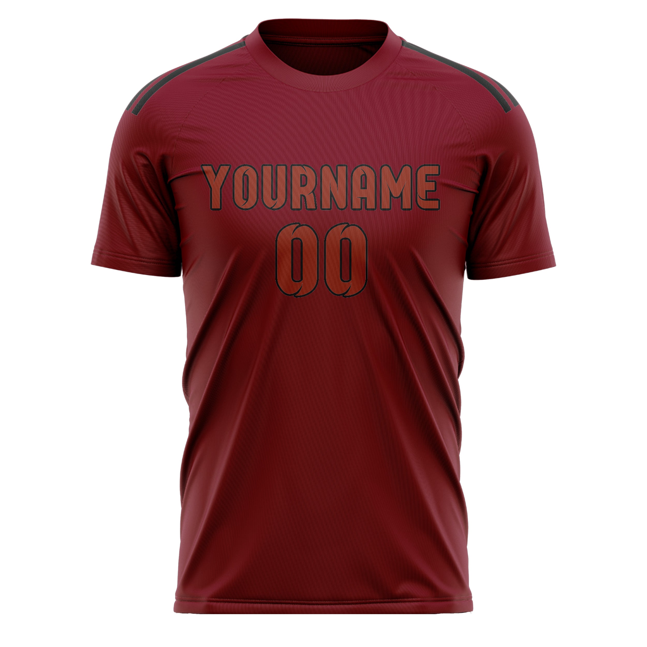 Custom Crimson Red Coral Red Soccer Jersey