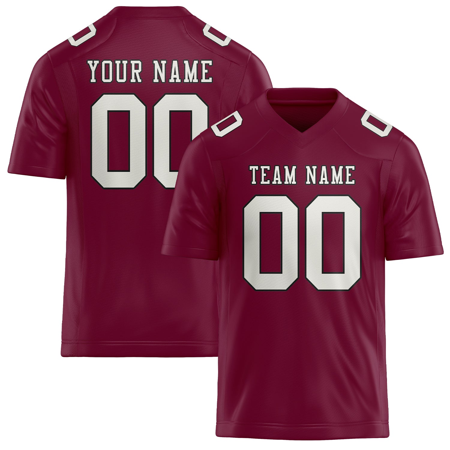 Custom Crimson Red White Football Jersey