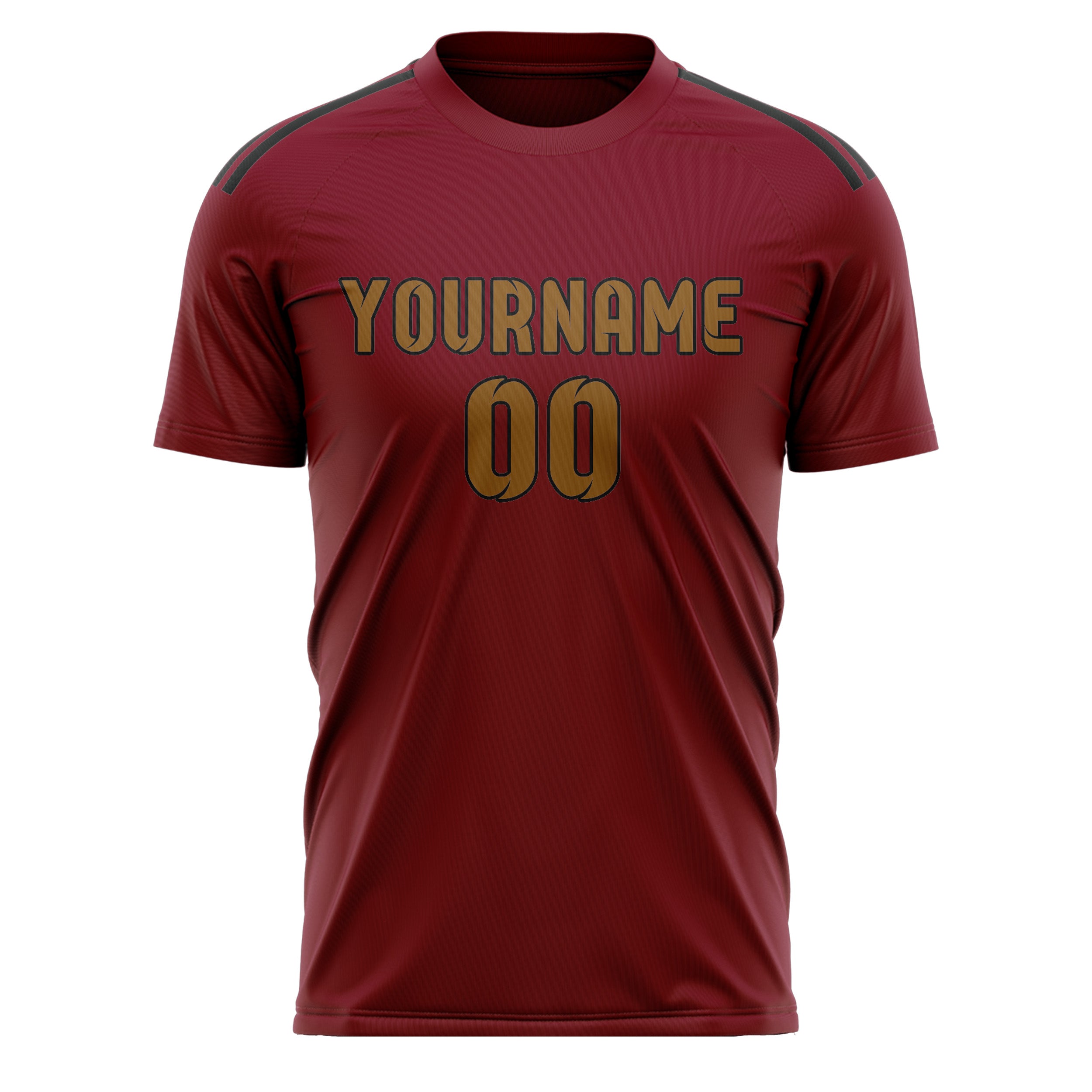 Custom Crimson Red Khaki Soccer Jersey