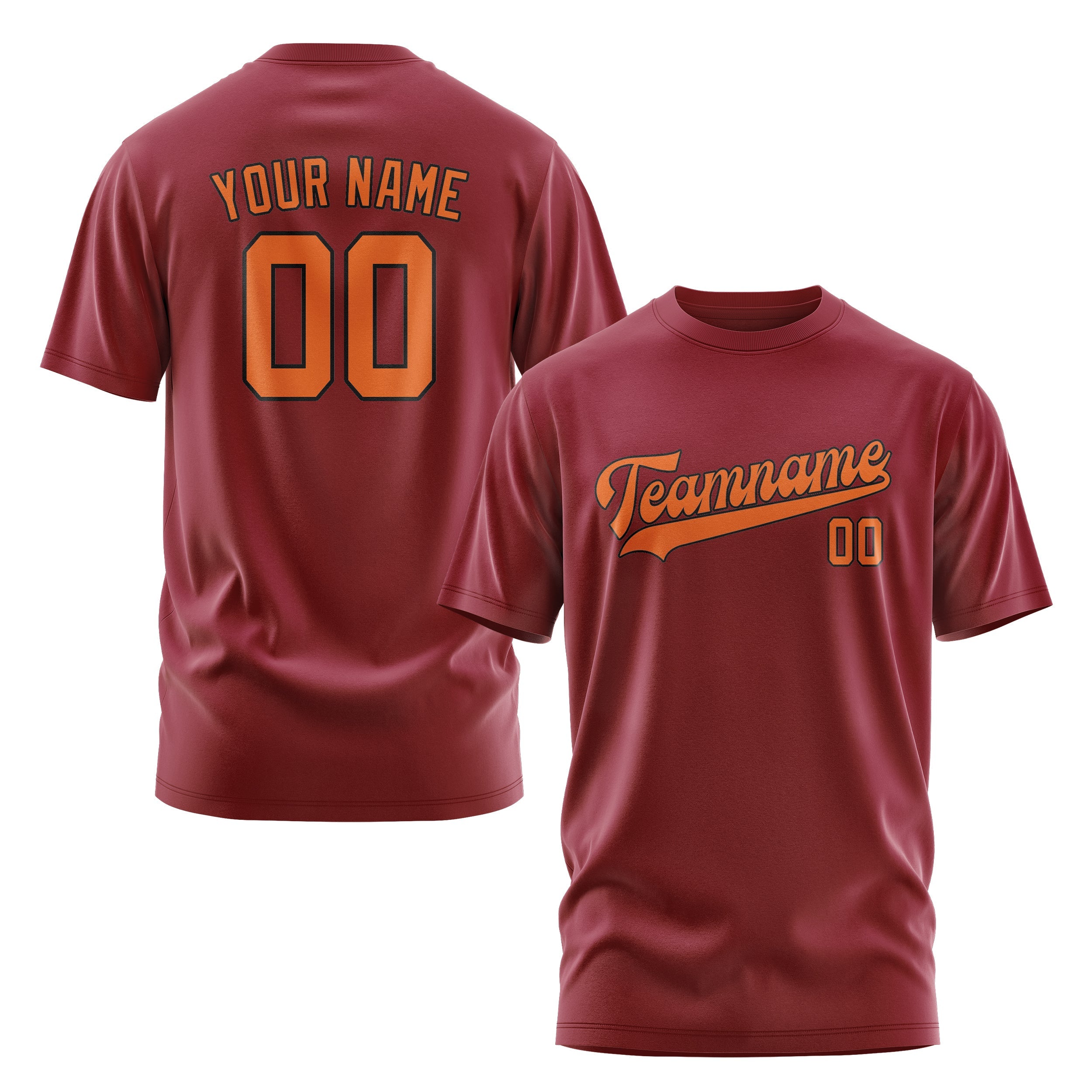 Custom Crimson Red Orange T-Shirt