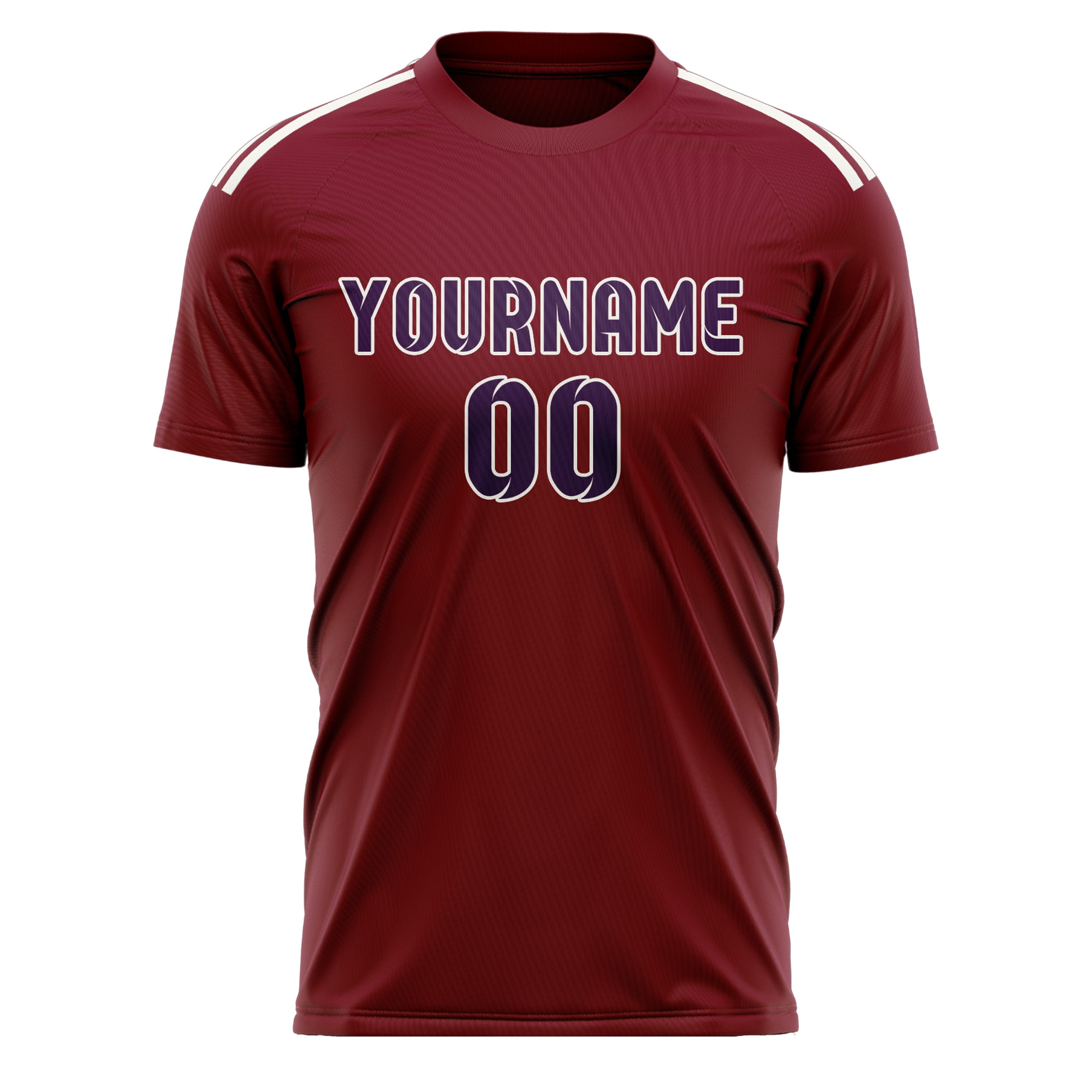 Custom Crimson Red Purple Soccer Jersey