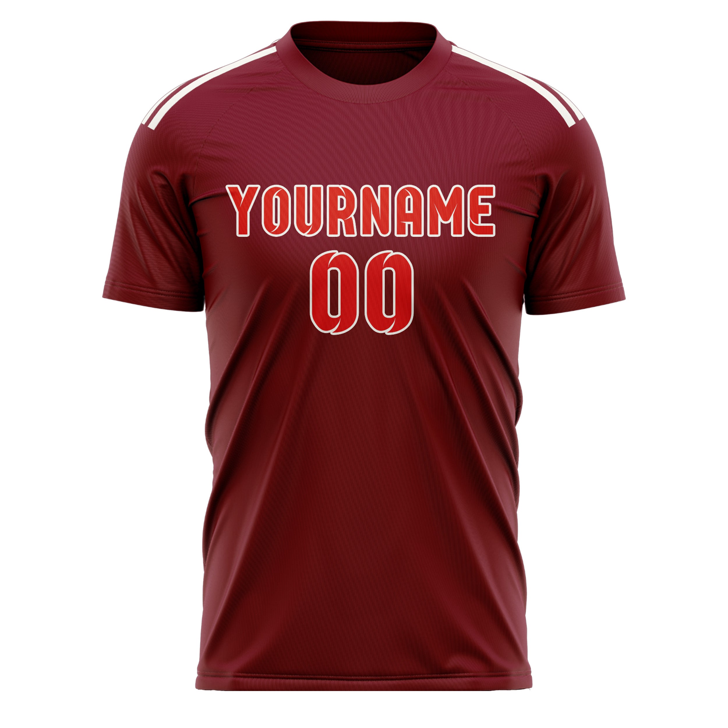 Custom Crimson Red Orange Red Soccer Jersey