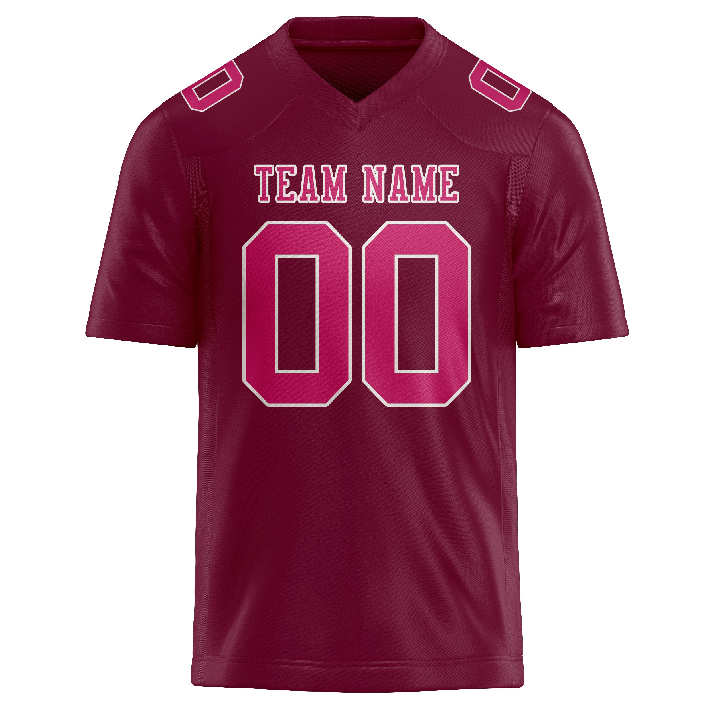 Custom Crimson Red Pink Football Jersey