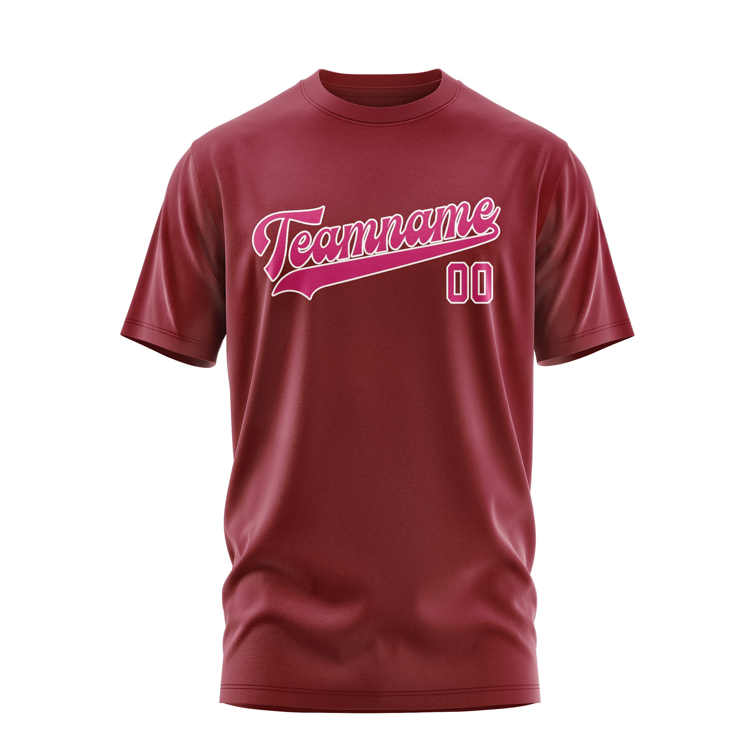 Custom Crimson Red Pink T-Shirt