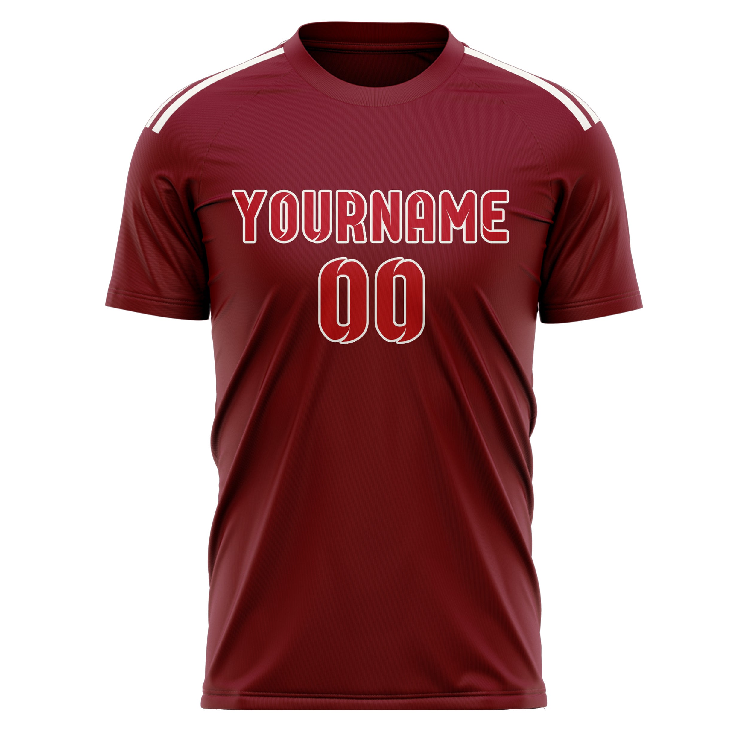 Custom Crimson Red Red Soccer Jersey