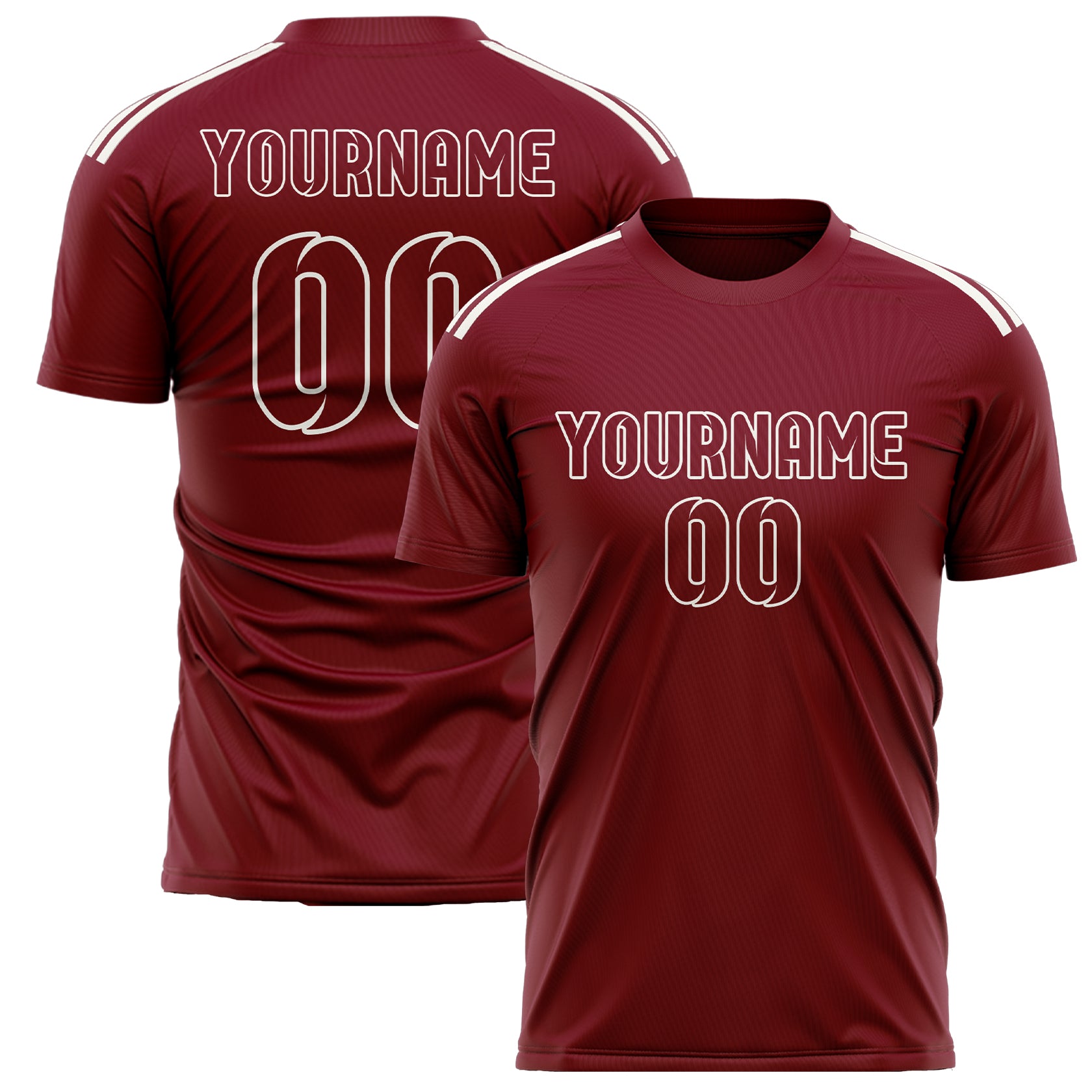 Custom Crimson Red Crimson Red Soccer Jersey