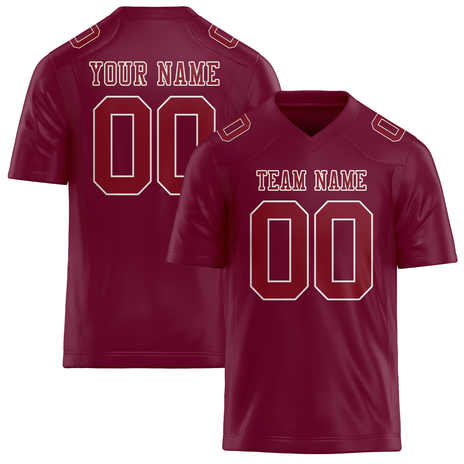 Custom Crimson Red Crimson Red Football Jersey