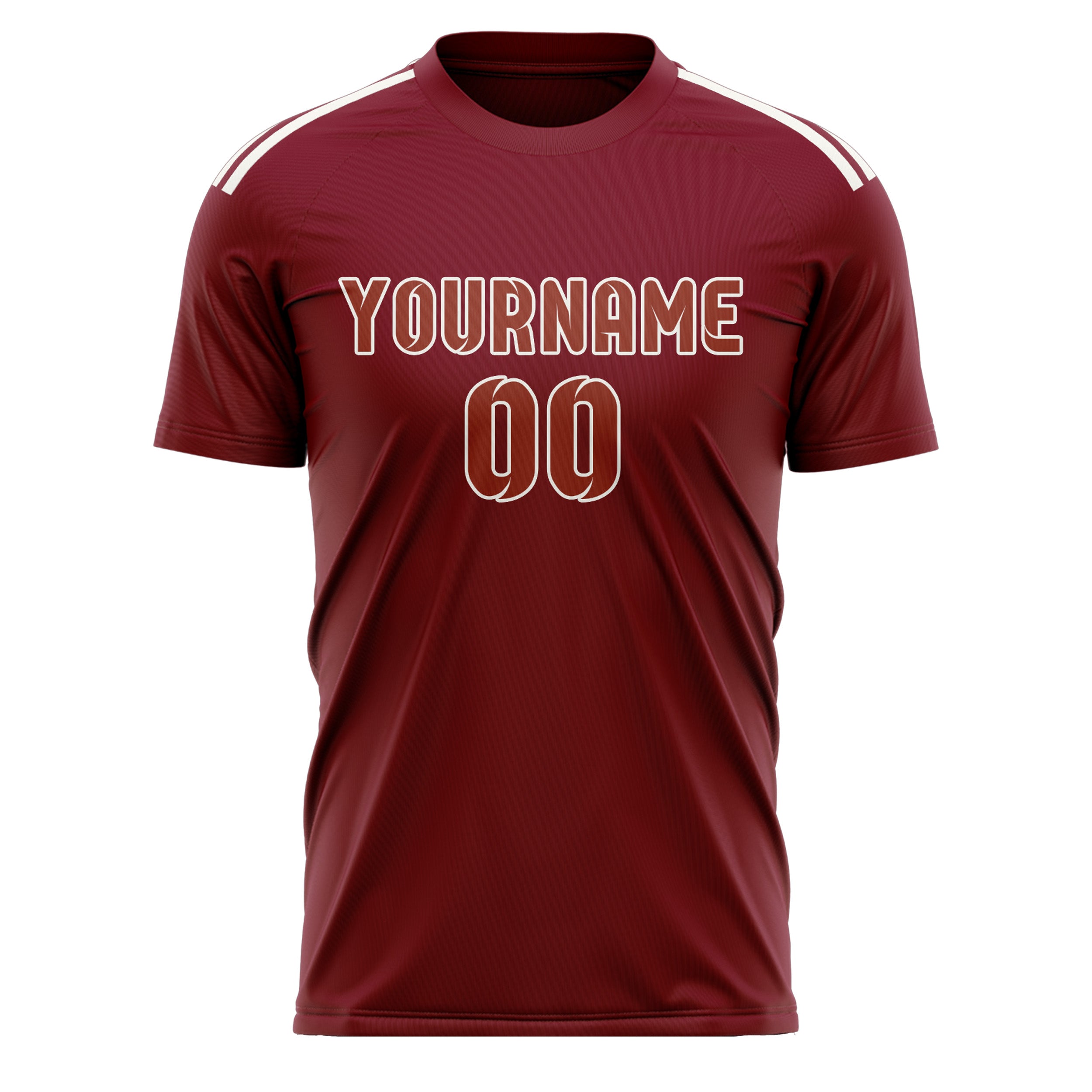 Custom Crimson Red Coral Red Soccer Jersey