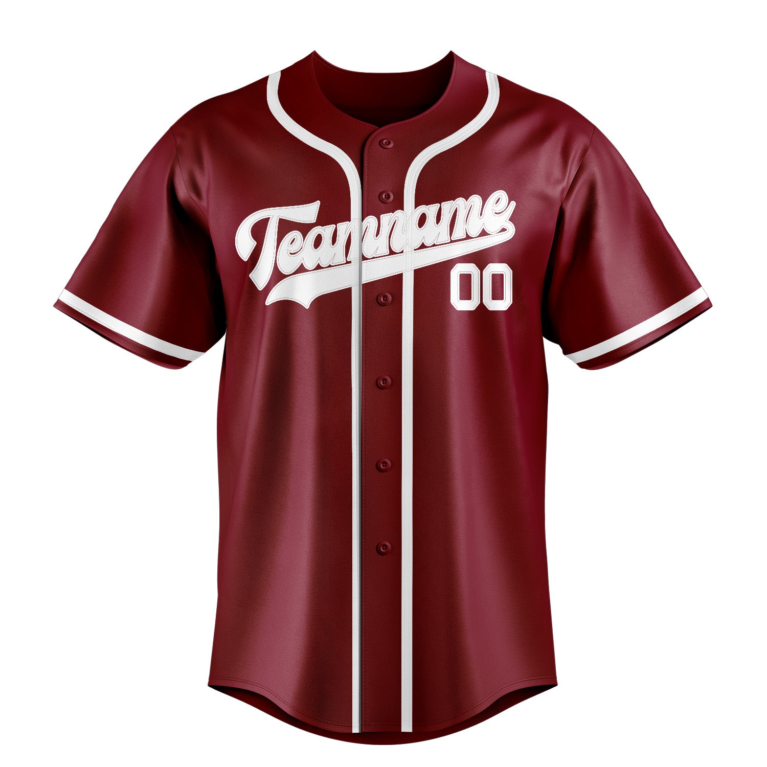Custom Crimson Red White Baseball Jersey