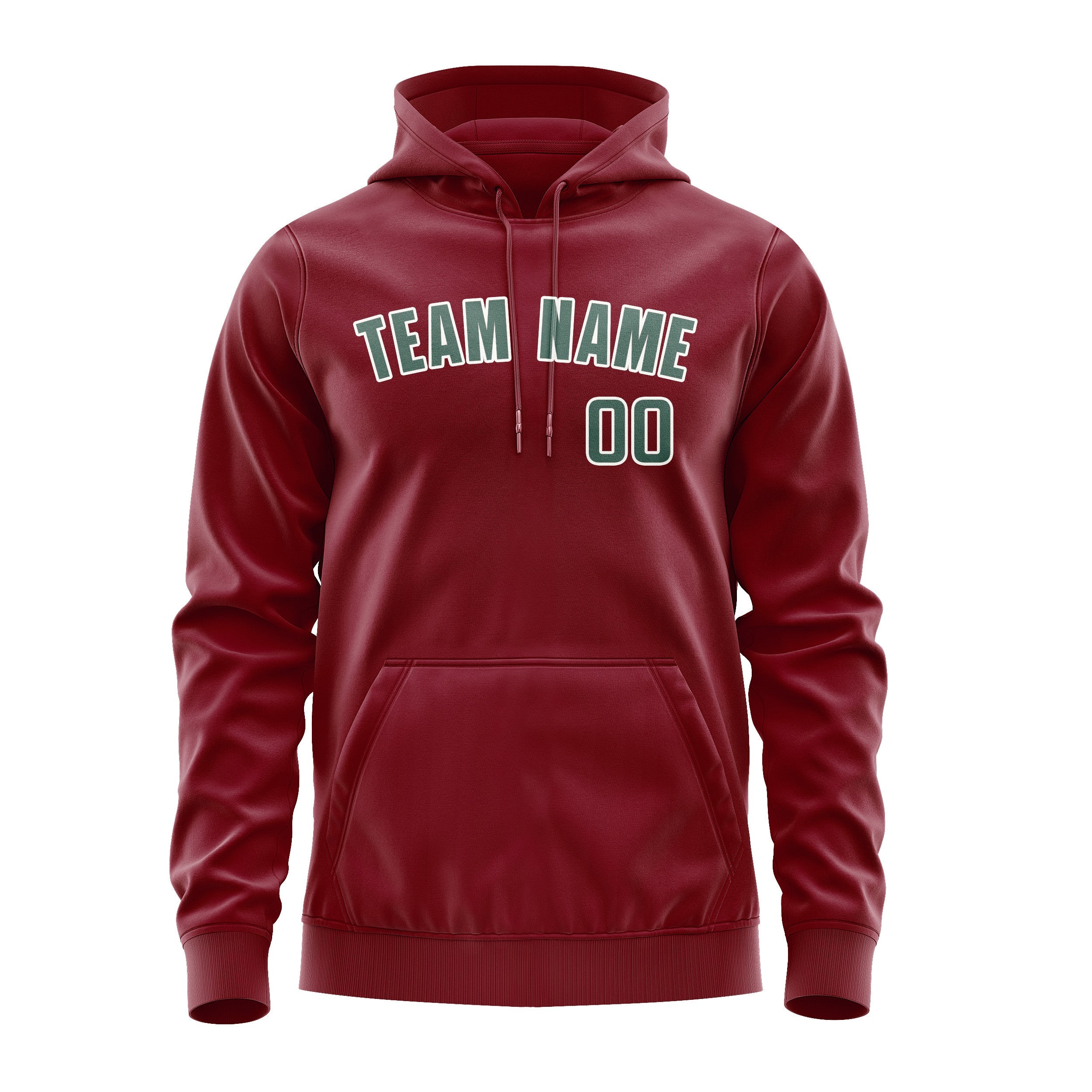 Custom Crimson Red Blue Green Hoodie