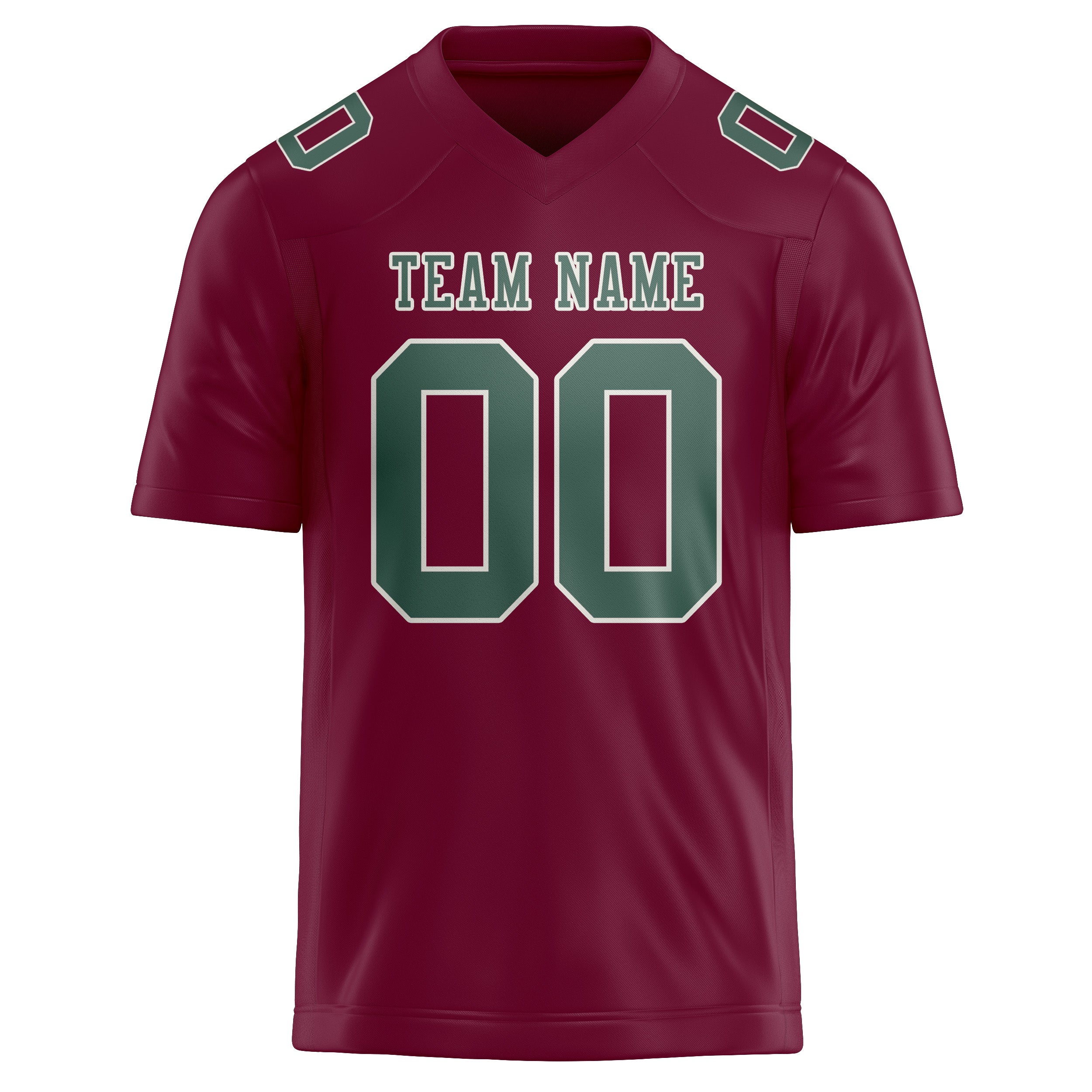 Custom Crimson Red Blue Green Football Jersey
