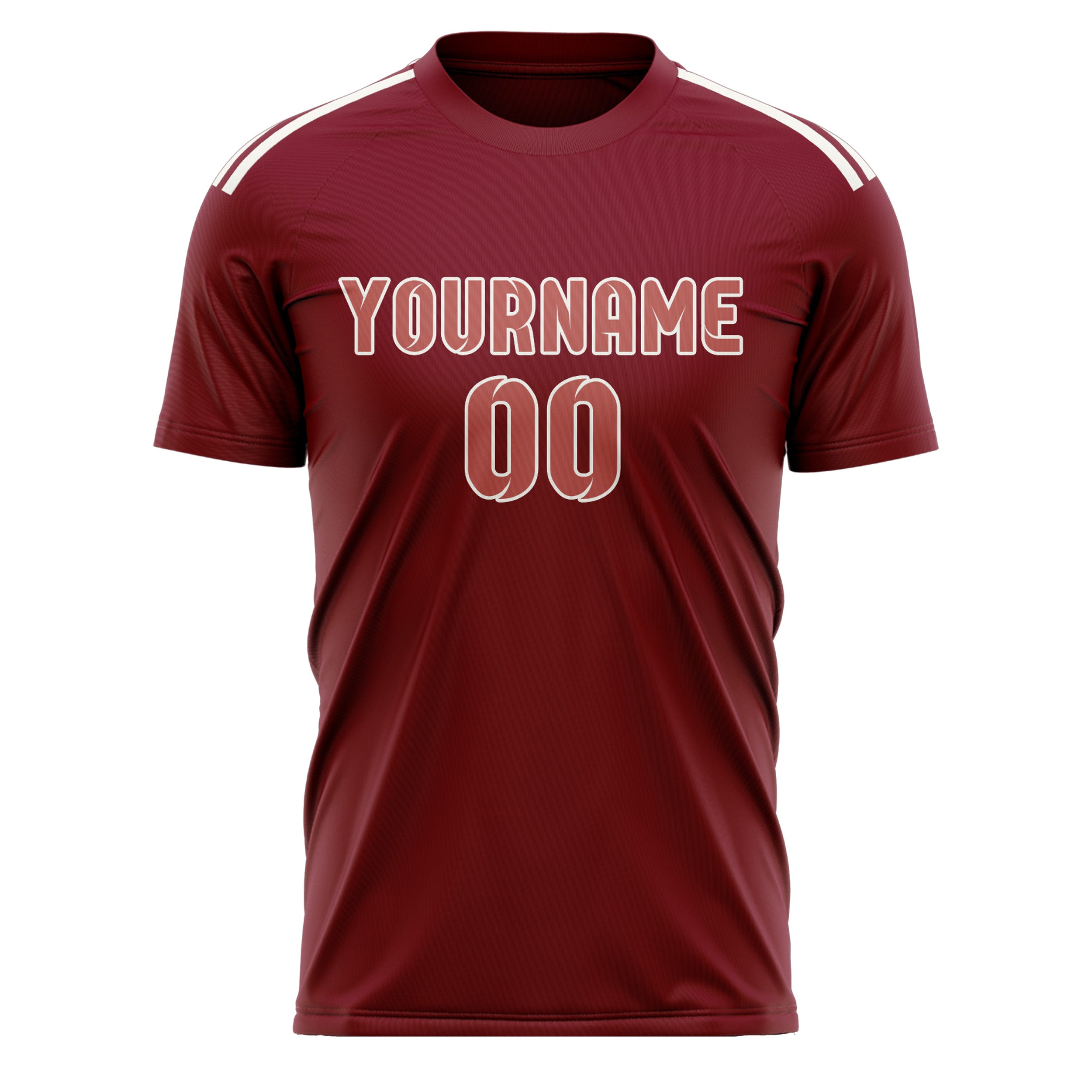 Custom Crimson Red Copper Rose Soccer Jersey