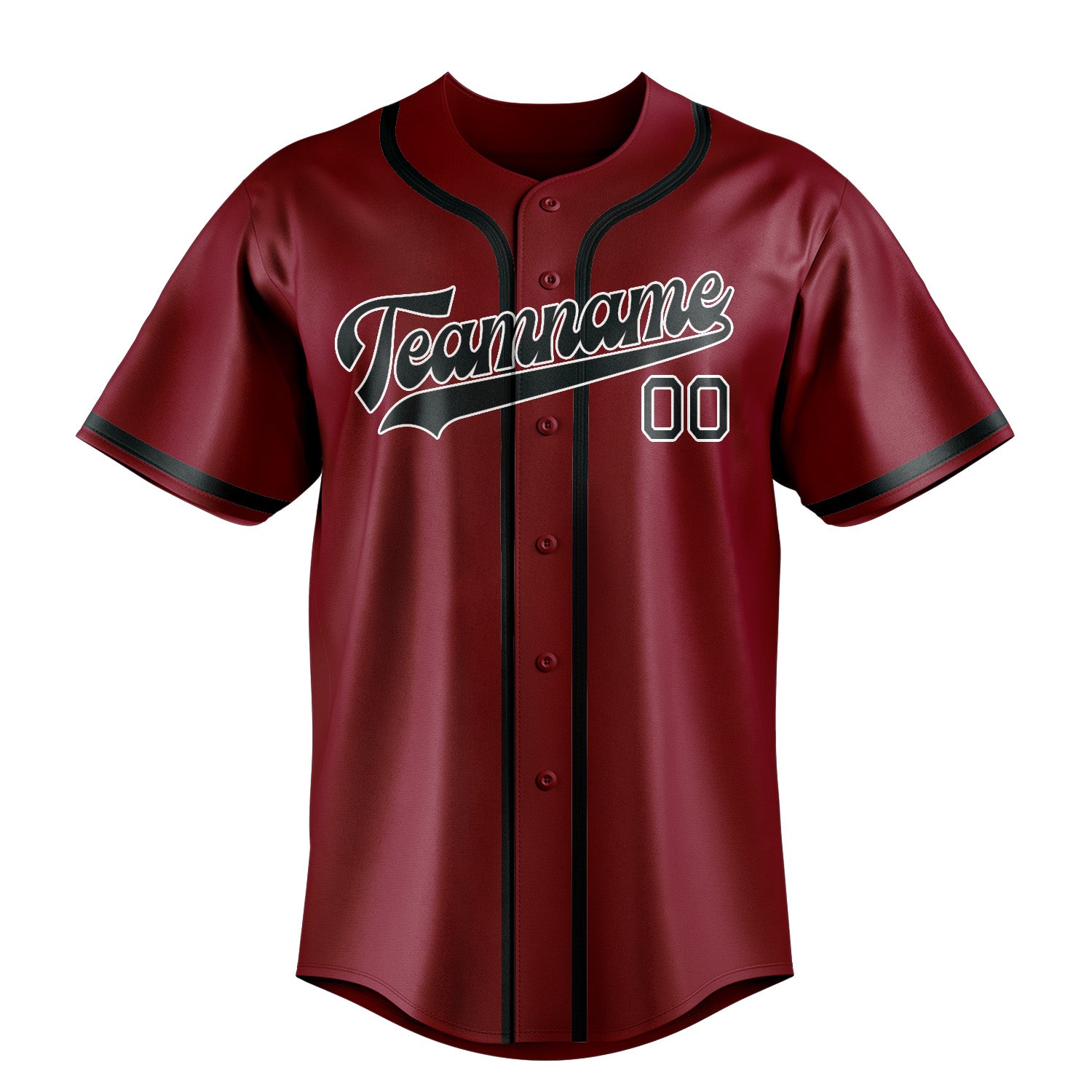 Custom Crimson Red Dark Grey Baseball Jersey