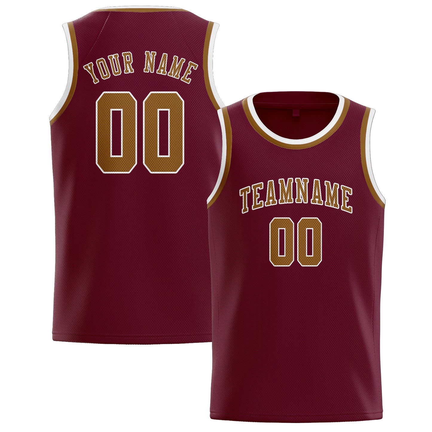 Custom Crimson Red Khaki Basketball Jersey