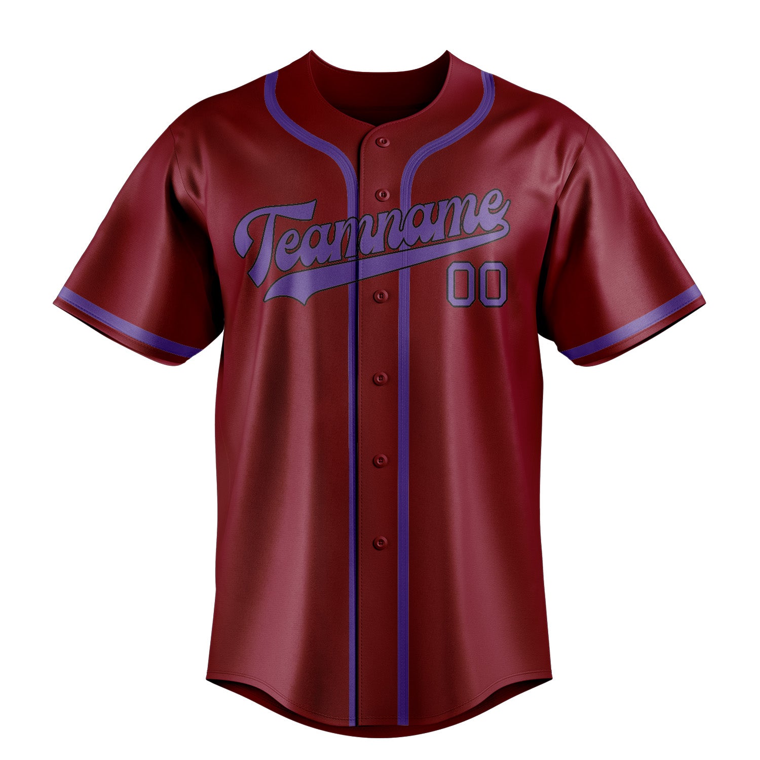Custom Crimson Red Light Purple Baseball Jersey