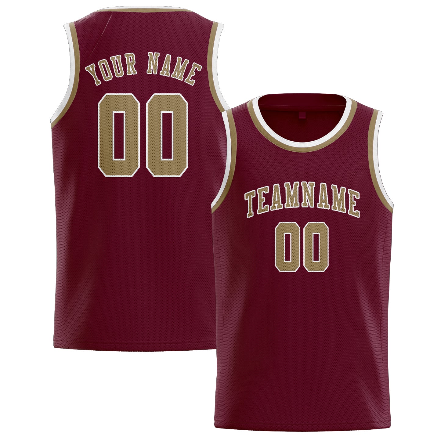 Custom Crimson Red Light Khaki Basketball Jersey