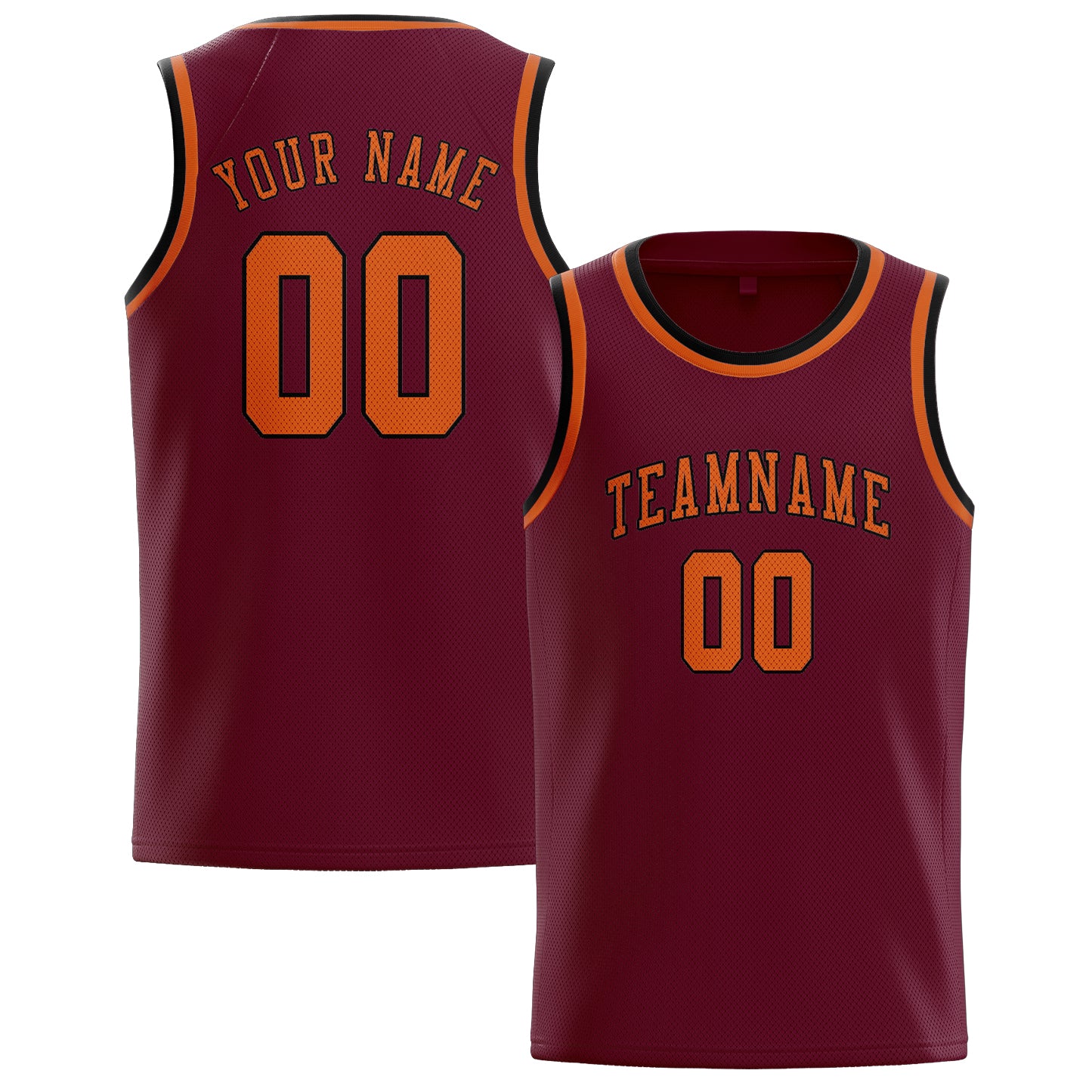 Custom Crimson Red Orange Basketball Jersey