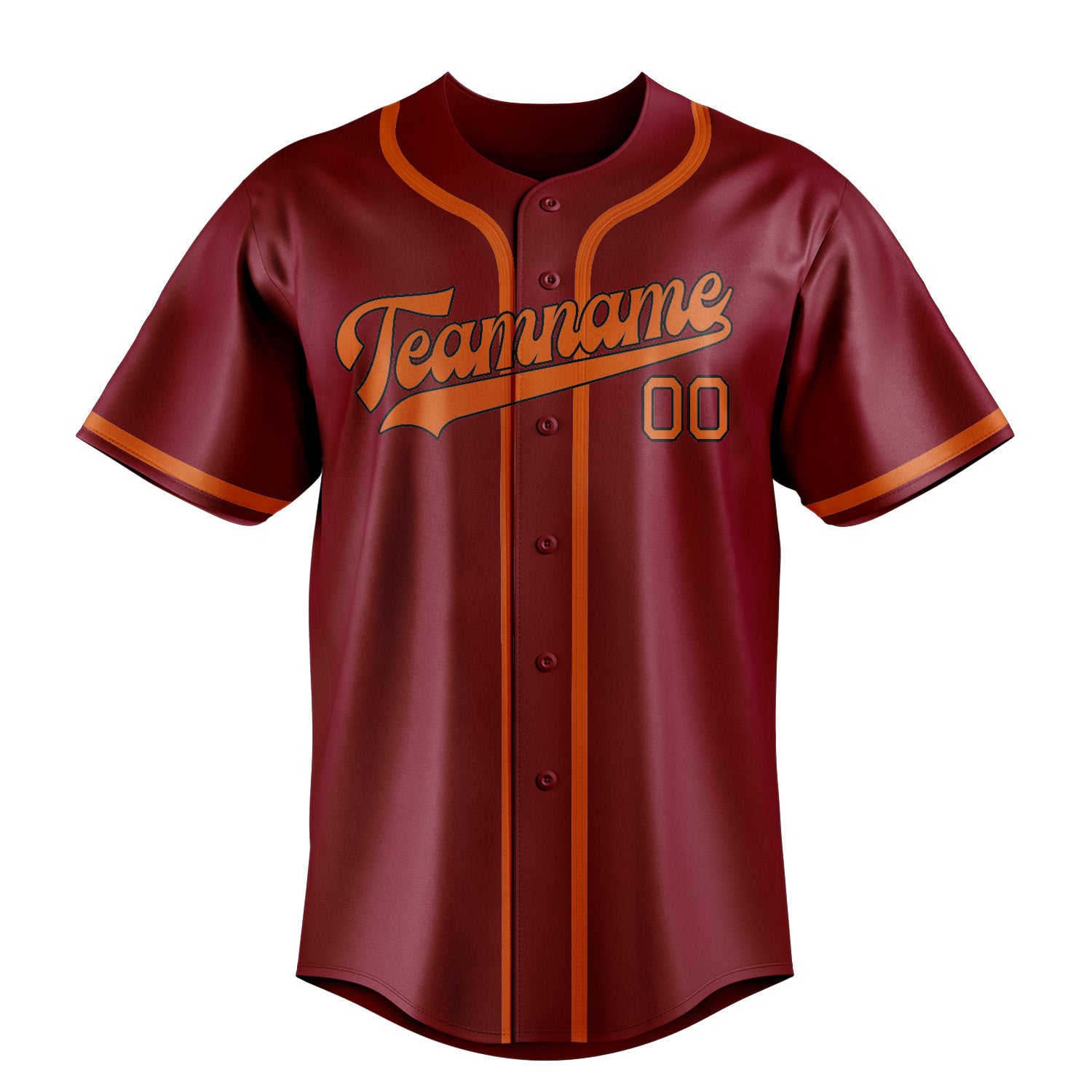 Custom Crimson Red Orange Baseball Jersey